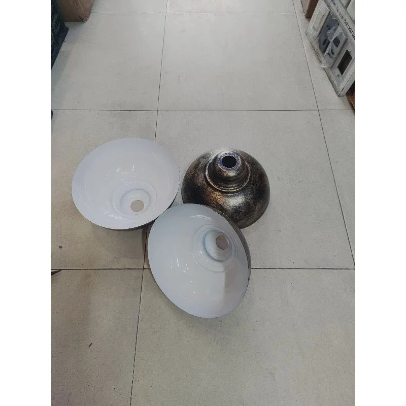 Conbo 3 chao đèn thả d30cm màu đồng trang trí