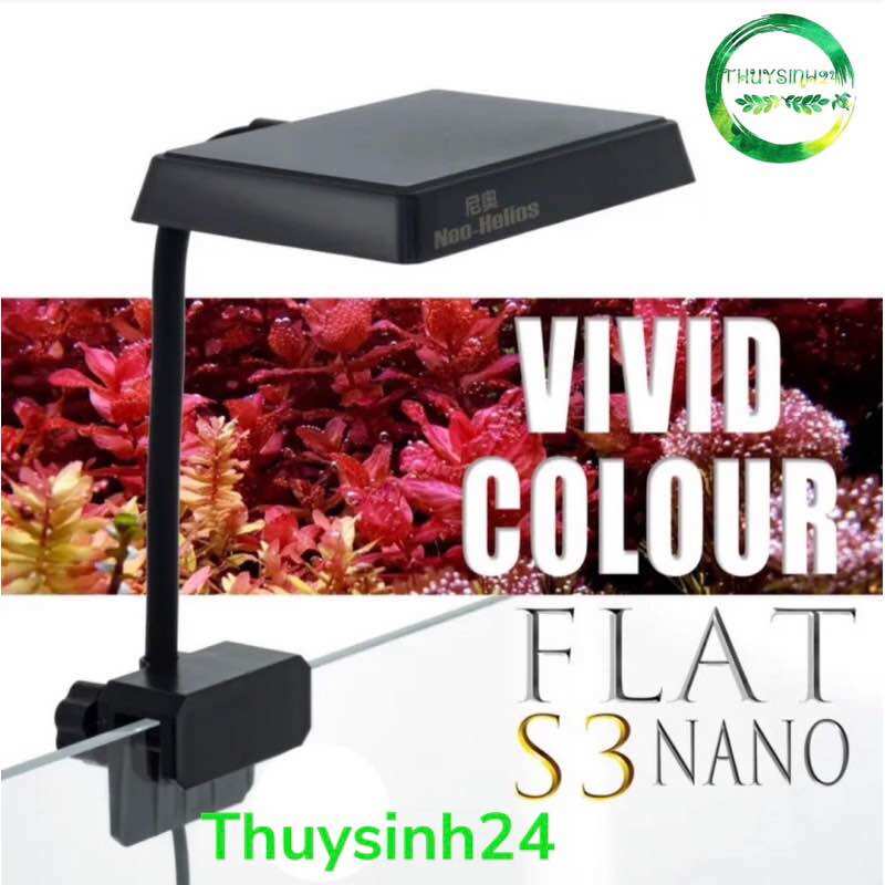 Đèn neo helios s3 plus nano rgb | flat s3 nano cao cấp | t103 đèn thuỷ sinh cá cảnh đỏ cá không đỏ nước
