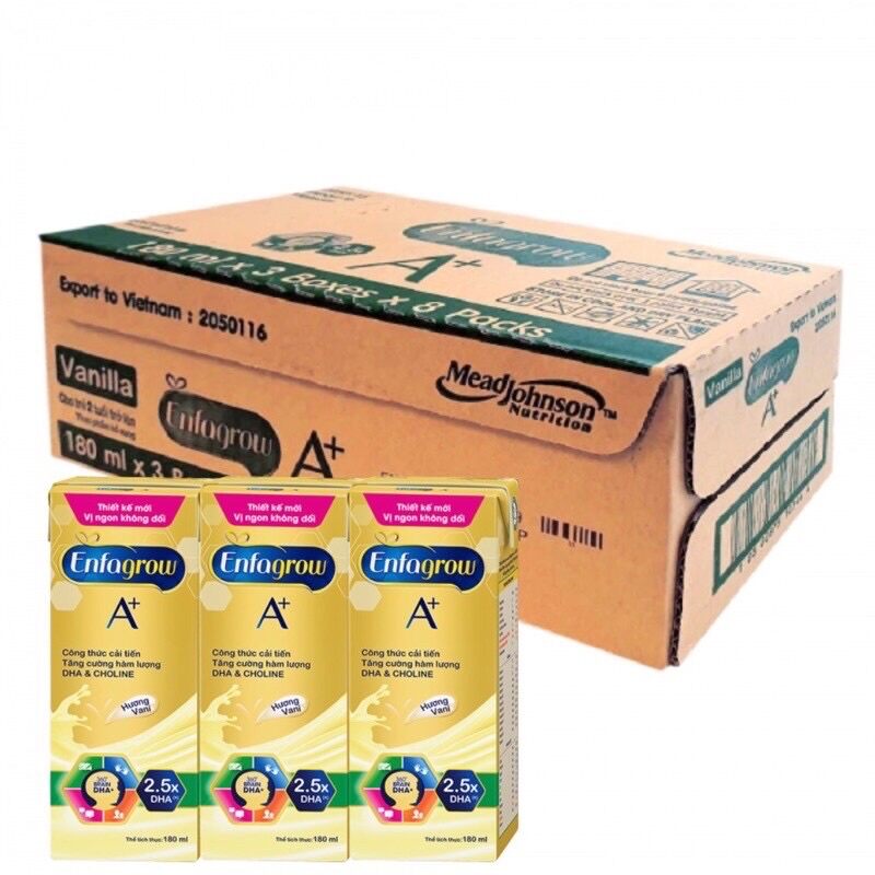 Thùng 24 hộp sữa enfagrow a+ 4 360 brain plus pha sẵn 180ml