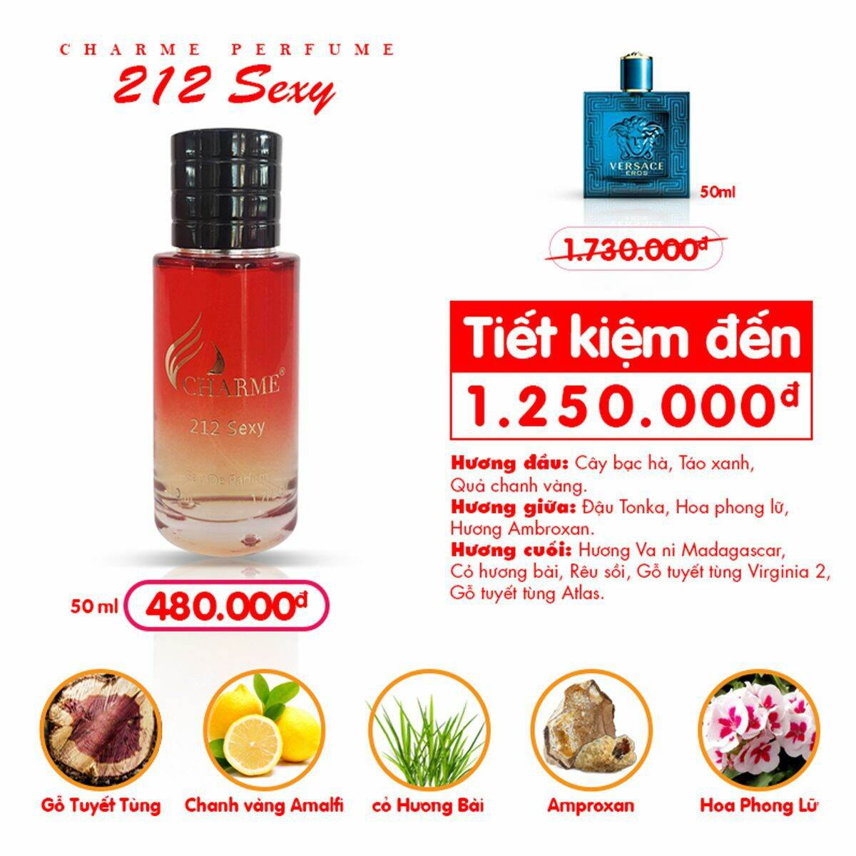 Nước hoa nam sexy 212 50ml