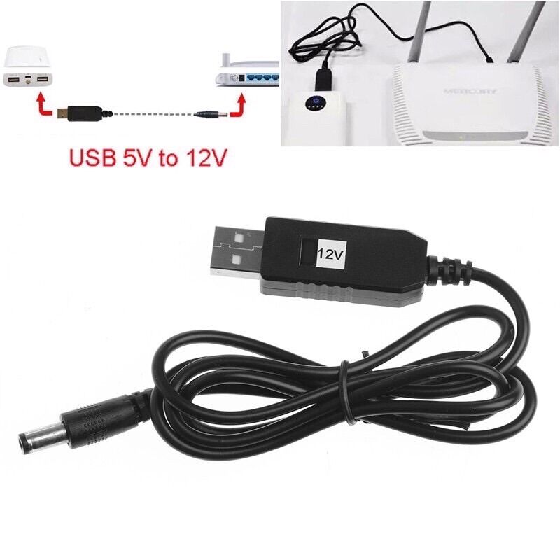 Dây cáp chuyển đổi 5v usb sang 12v 500ma.