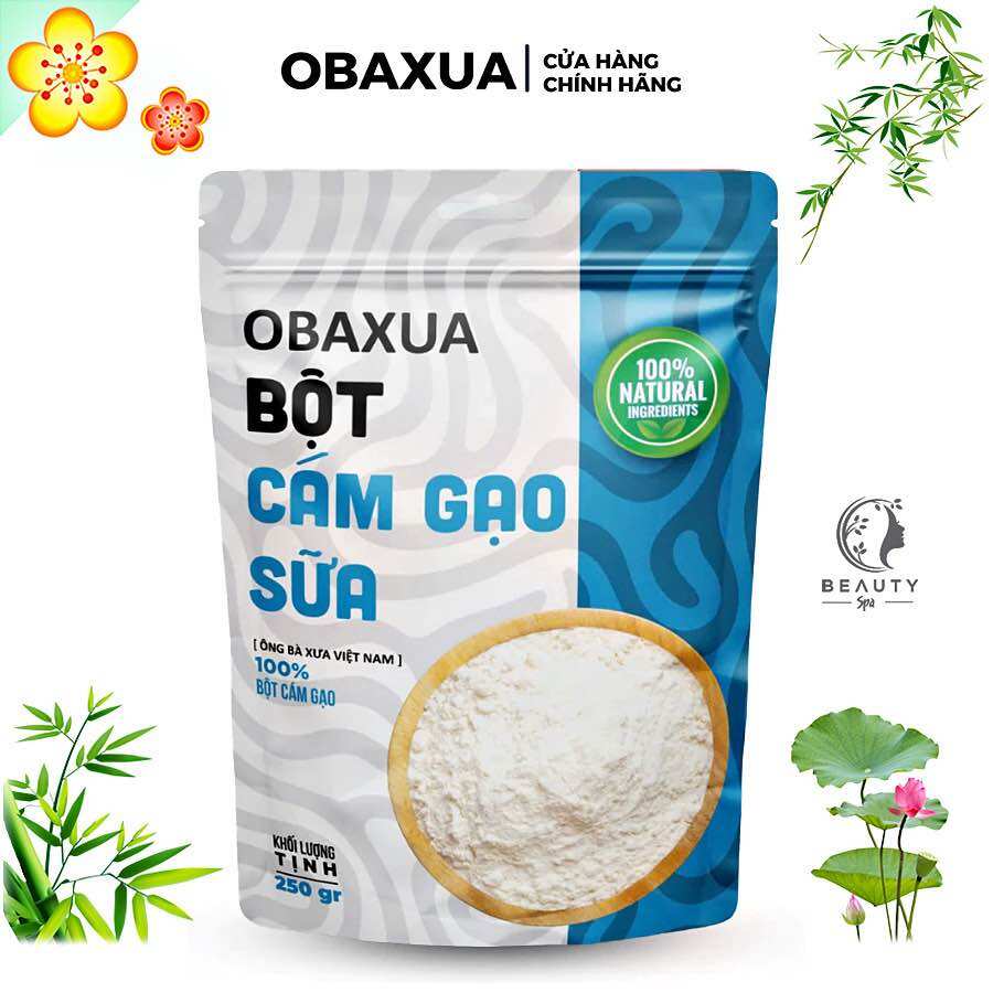Bột Cám Gạo Sữa Obaxua Nguyên Chất Hữu Cơ - Mặt Nạ Đắp Mặt và Body Giúp Dưỡng Trắng da Dưỡng Ẩm Mờ Thâm