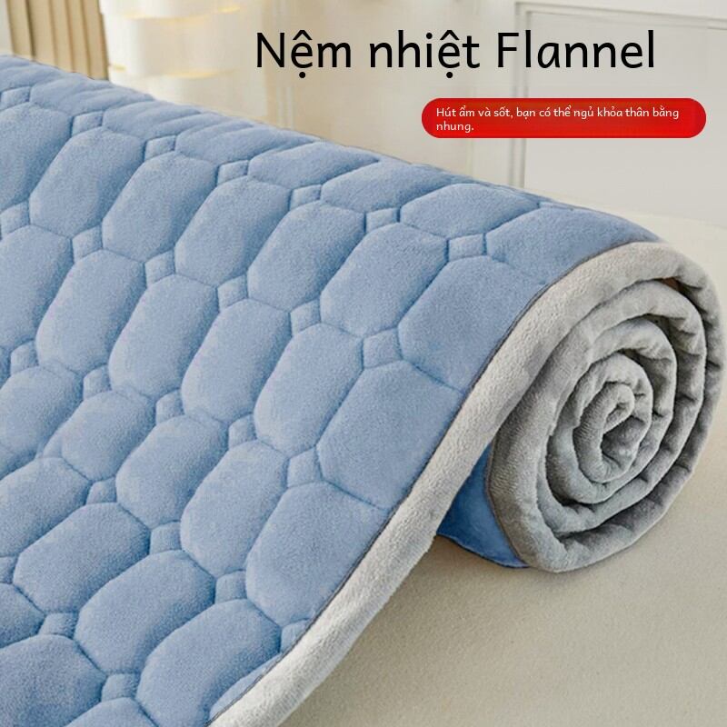 Dày Dặn Nệm Flannel Có Thể Gập Lại Cho Phòng Ngủ Tất Nam Giường Đơn Mềm Pad Ký Túc Xá Sử Dụng Polyester Phong Cách Hiện Đại Tối Giản Bằng Sợi
