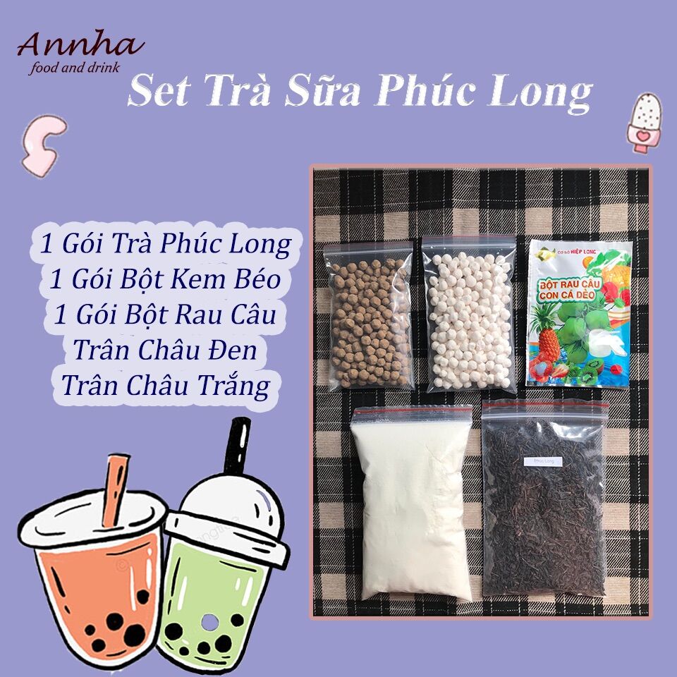 Set Nguyên Liệu 30 Ly Trà Sữa Phúc Long