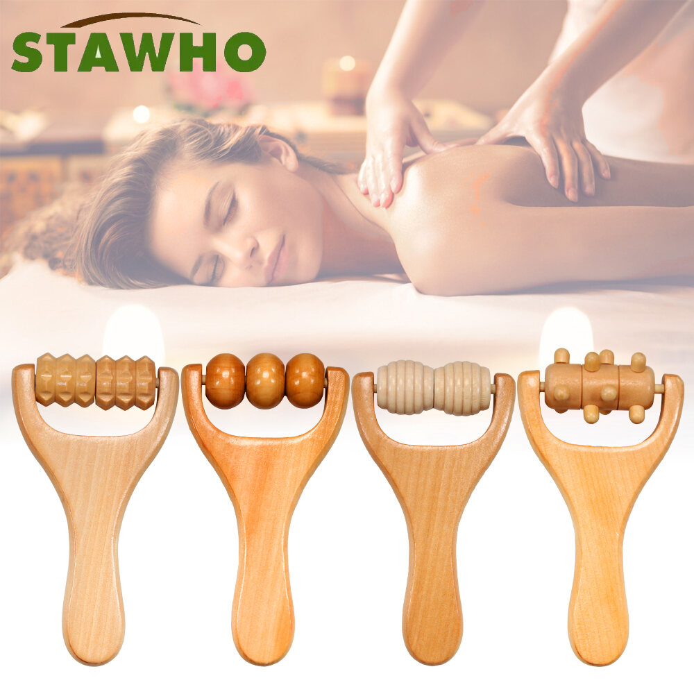 Đa Năng Con Lăn Bằng Gỗ Máy Mát Xa Cho Vai Cổ Chân Tay Chân Thư Giãn Và Trị Liệu Dụng Cụ Massage Cầm Tay