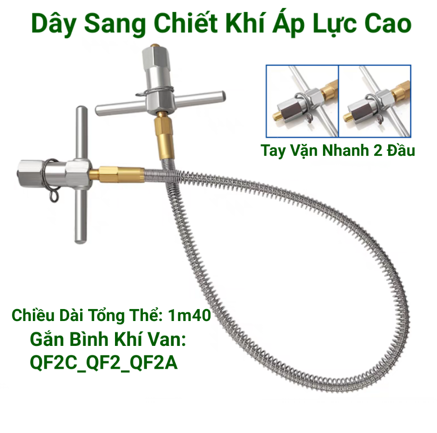 Dây sang chiết khí_Dây dẫn khí_Nạp khí cao áp