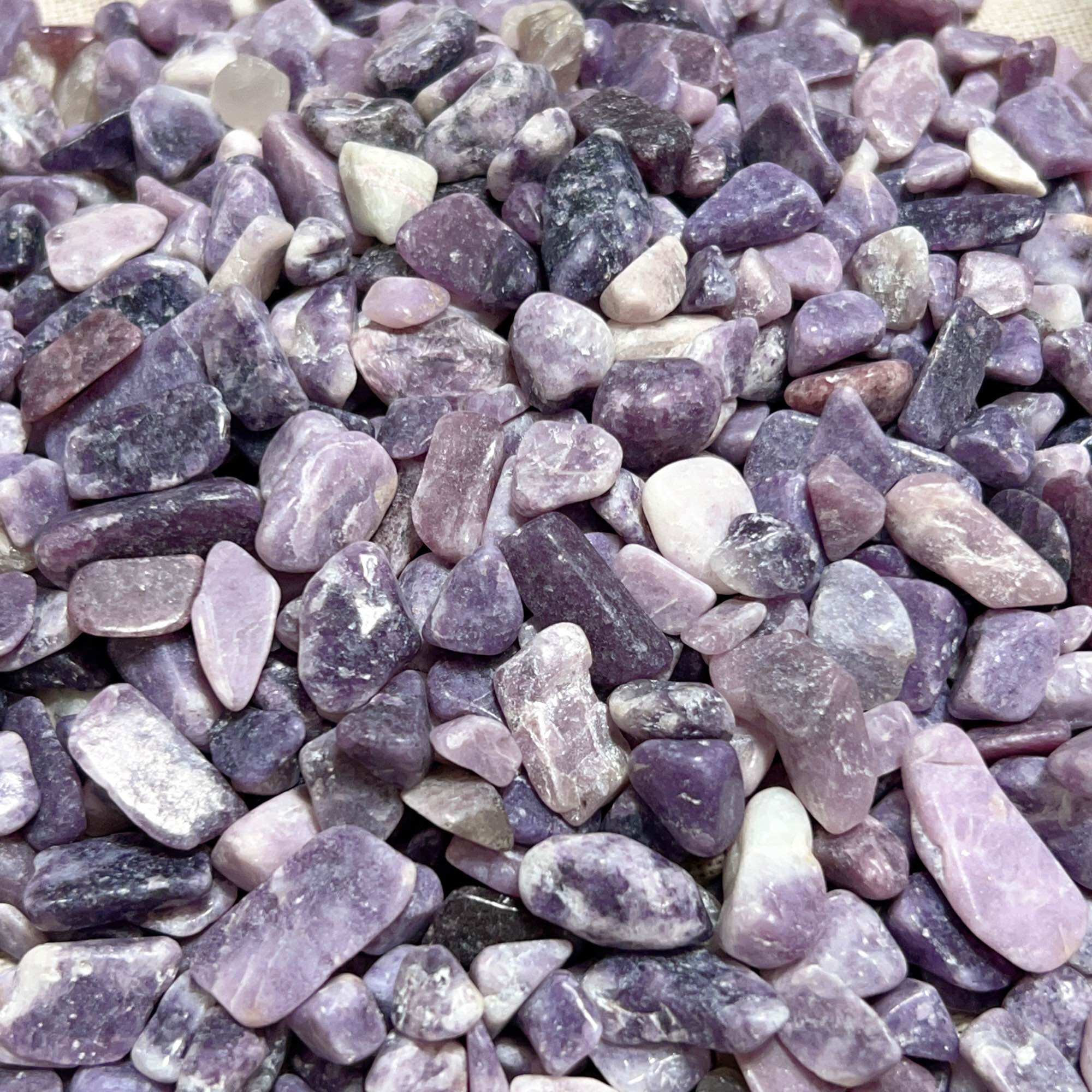 100g Vụn đá Lepidolite - Đá vẩy rồng tự nhiên