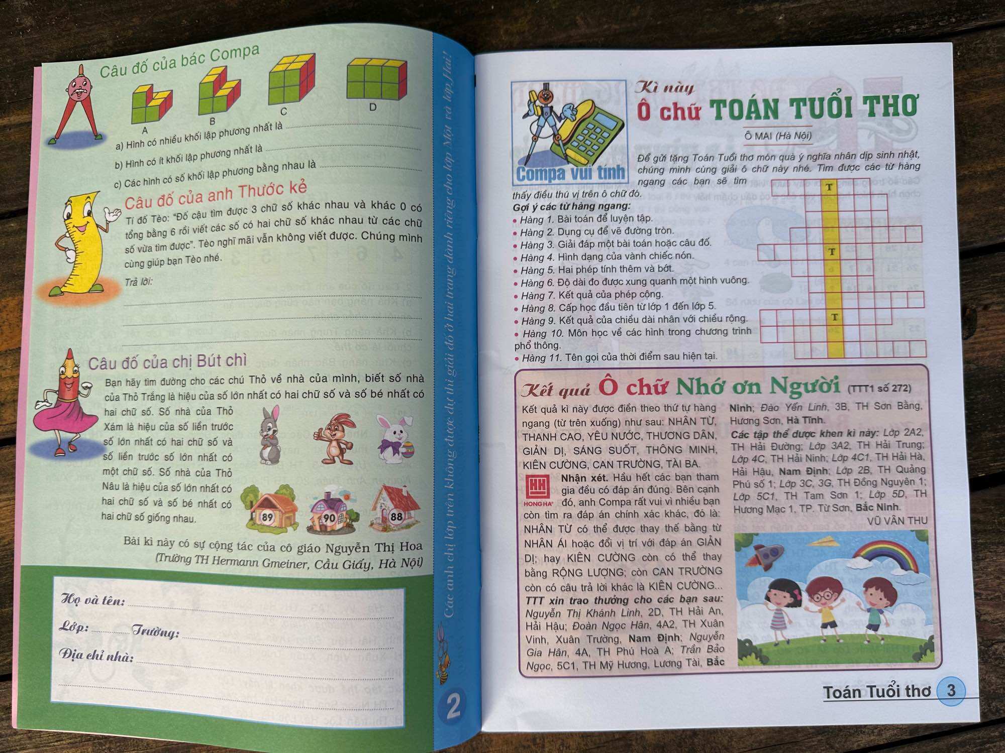 Toán tuổi thơ 1 - tháng 10 năm 2023 ( Dành cho cấp Tiểu học)