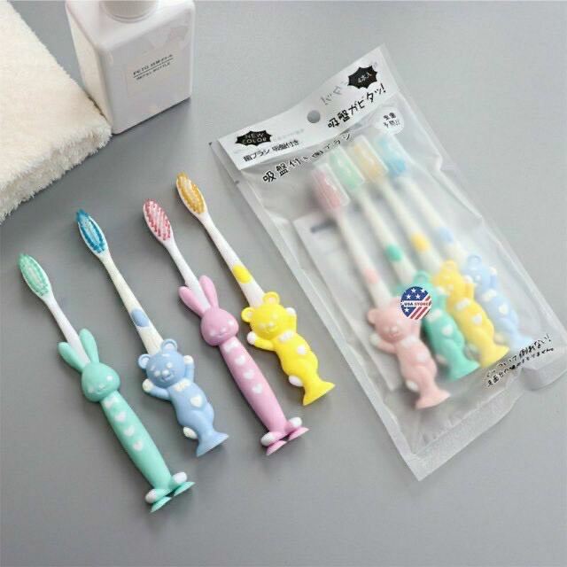 Set 4c bàn chải xuất Nhật cho bé