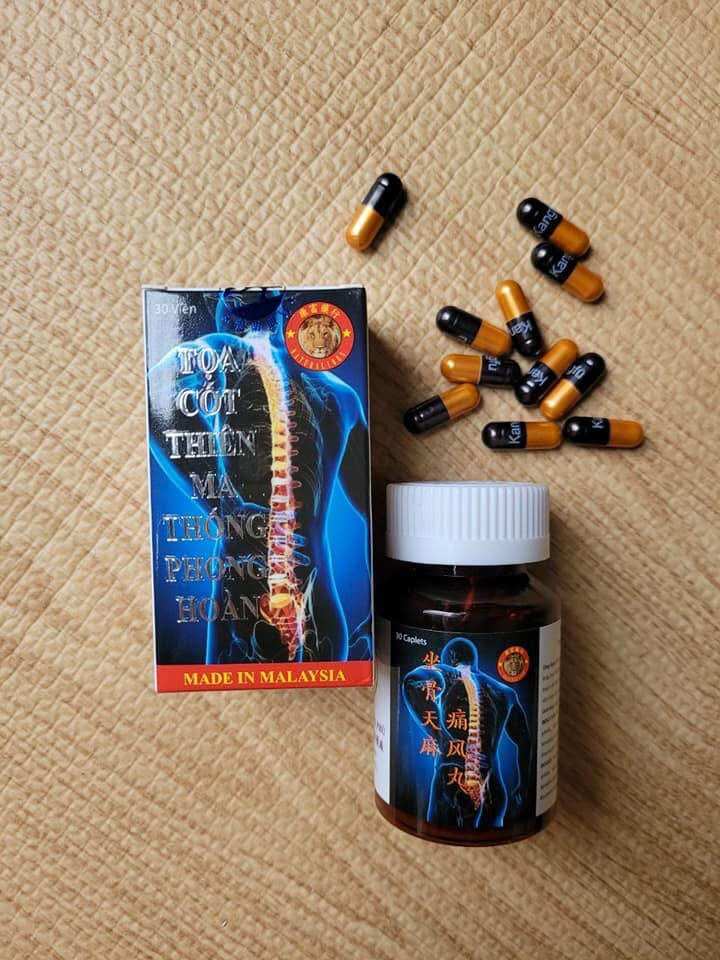  Viên Uống Xương Khớp Tọa Cốt Thiên Ma Thống Phong Hoàn Khang Phú Chính Hãng 30 Viên 