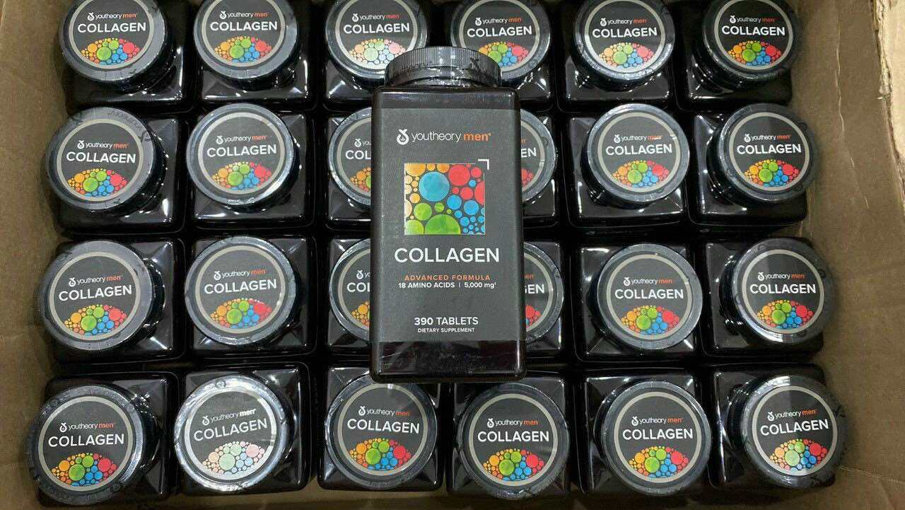 Hàng Mỹ Bao Check collagen men,colagen men 390 viên-collagen youtheory men