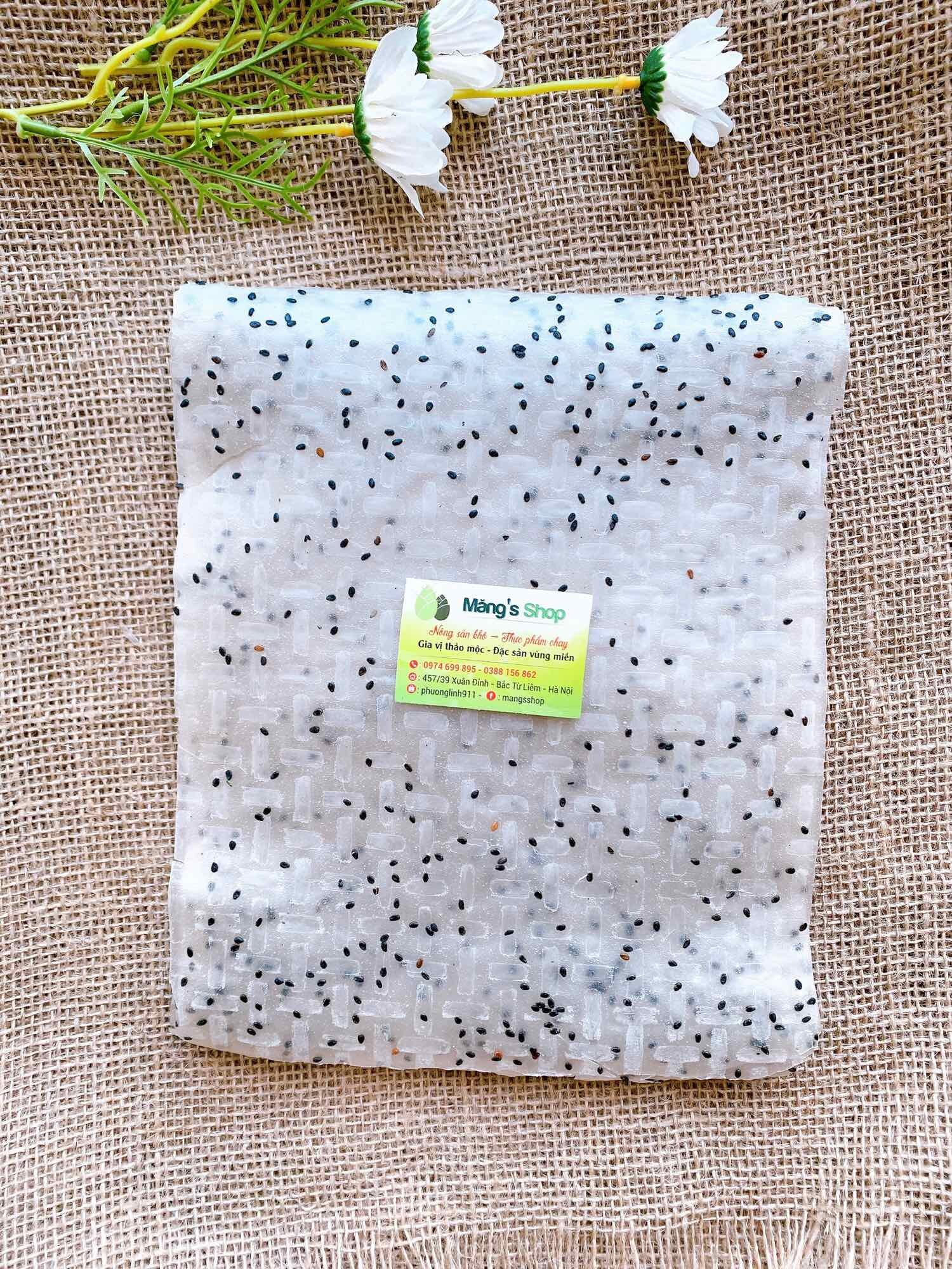 Bánh tráng nhúng mè đen đặc sản Phan Rang