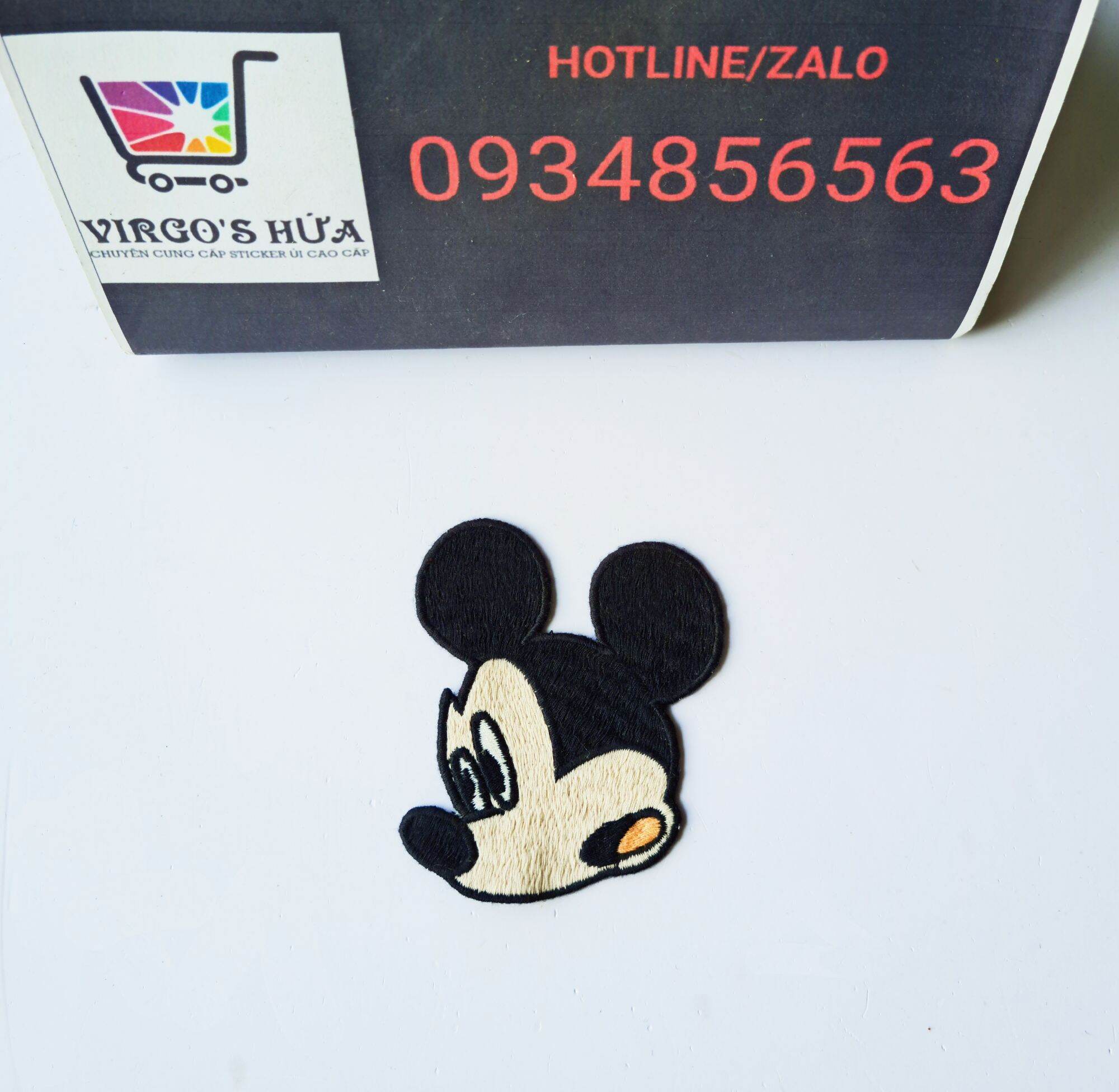 Sticker Ủi Patch Thêu Hình Chuột Mickey MS8258