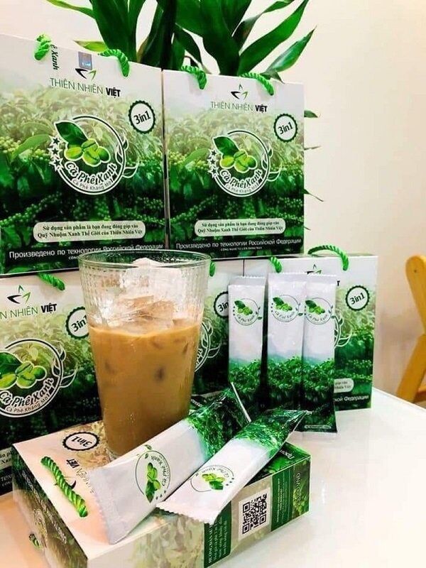 [ Chính Hãng Hộp 10 Gói ]Cà Phê Xanh.Cà Phê Giảm Cân Kháng Mỡ Thiên Nhiên Việt