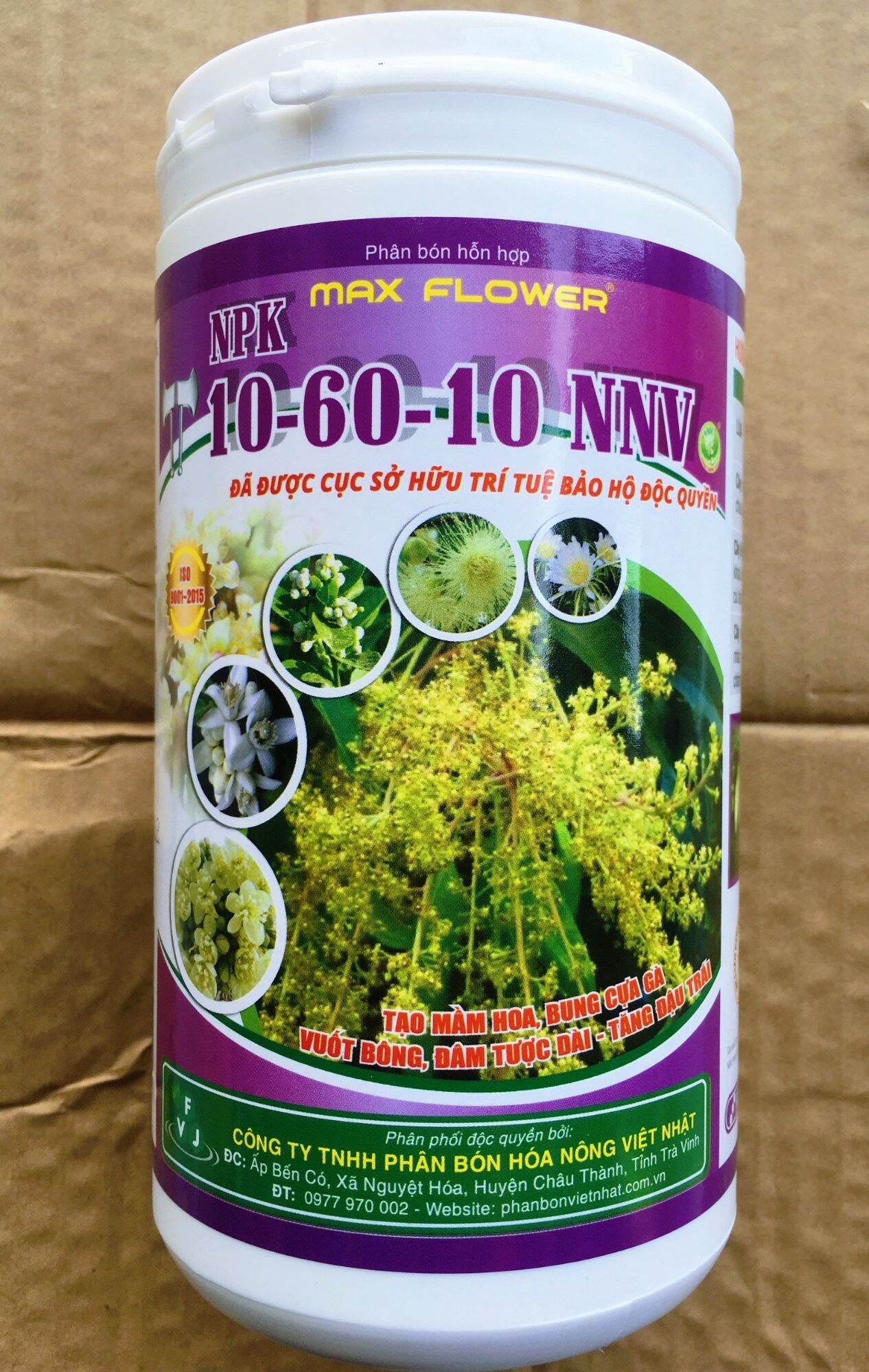 PHÂN BÓN NPK 10 60 10 NNV - HỦ 500G.