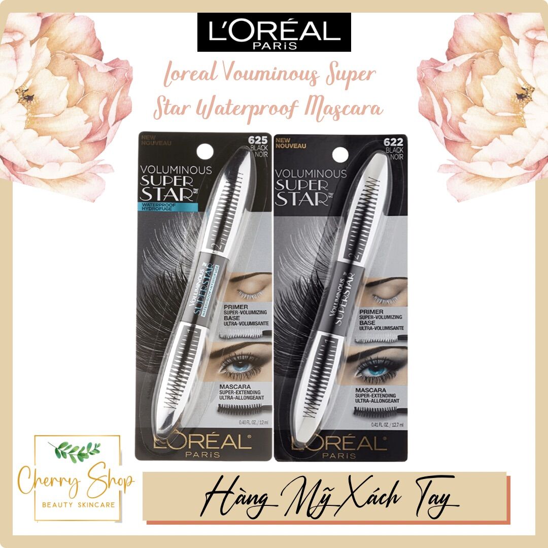 Mascara 2 đầu giàu chất dưỡng mi Loreal Voluminous Superstar Waterproof