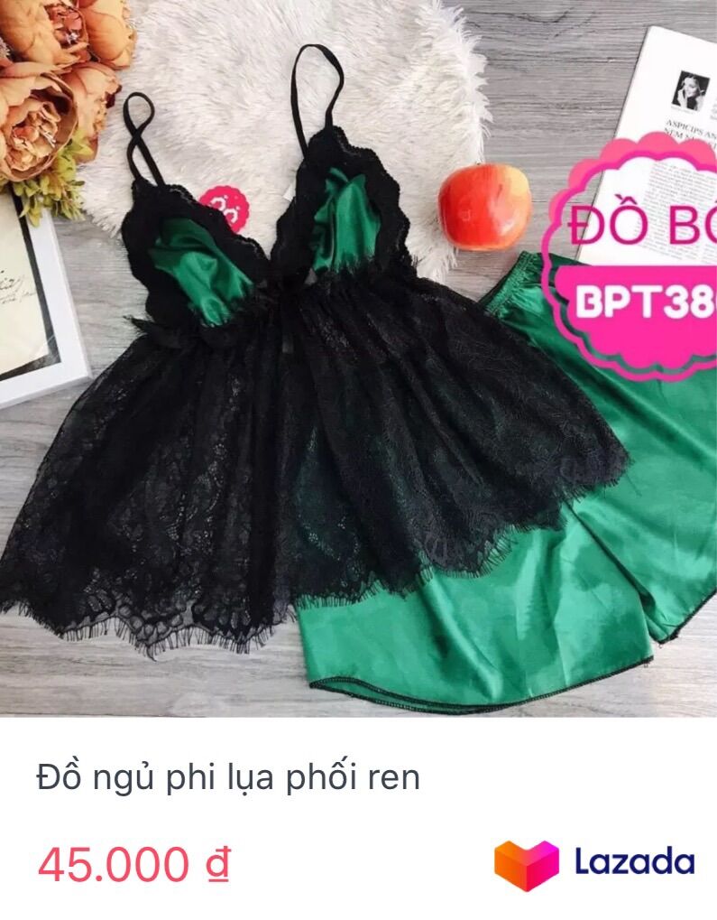 bộ phi phối ren bản lớn ren cực mềm có mút ngực