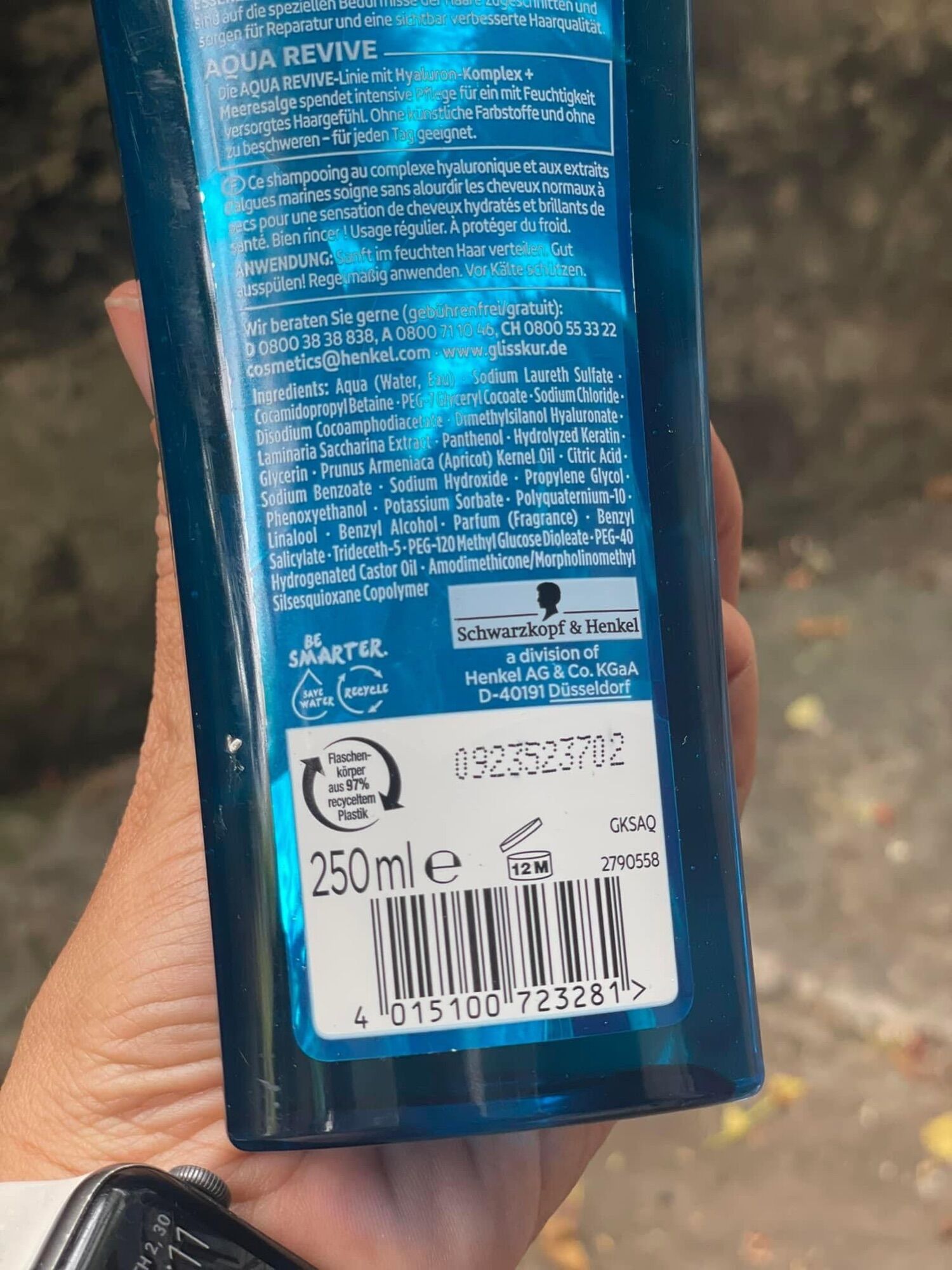 [HCM]Dầu gội Schwarzkopf Gliss Kur. Made in Germany