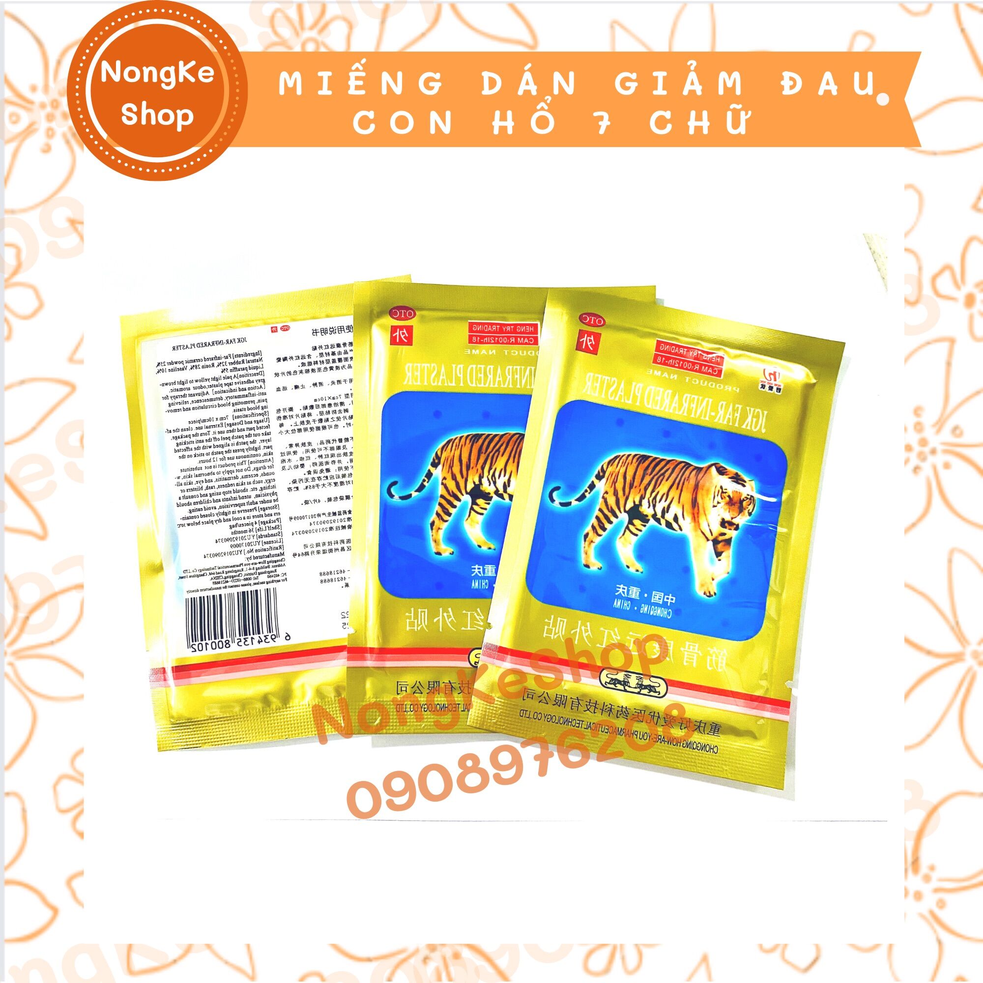 Combo 10 gói dán giảm đ,au hổ 7 chữ