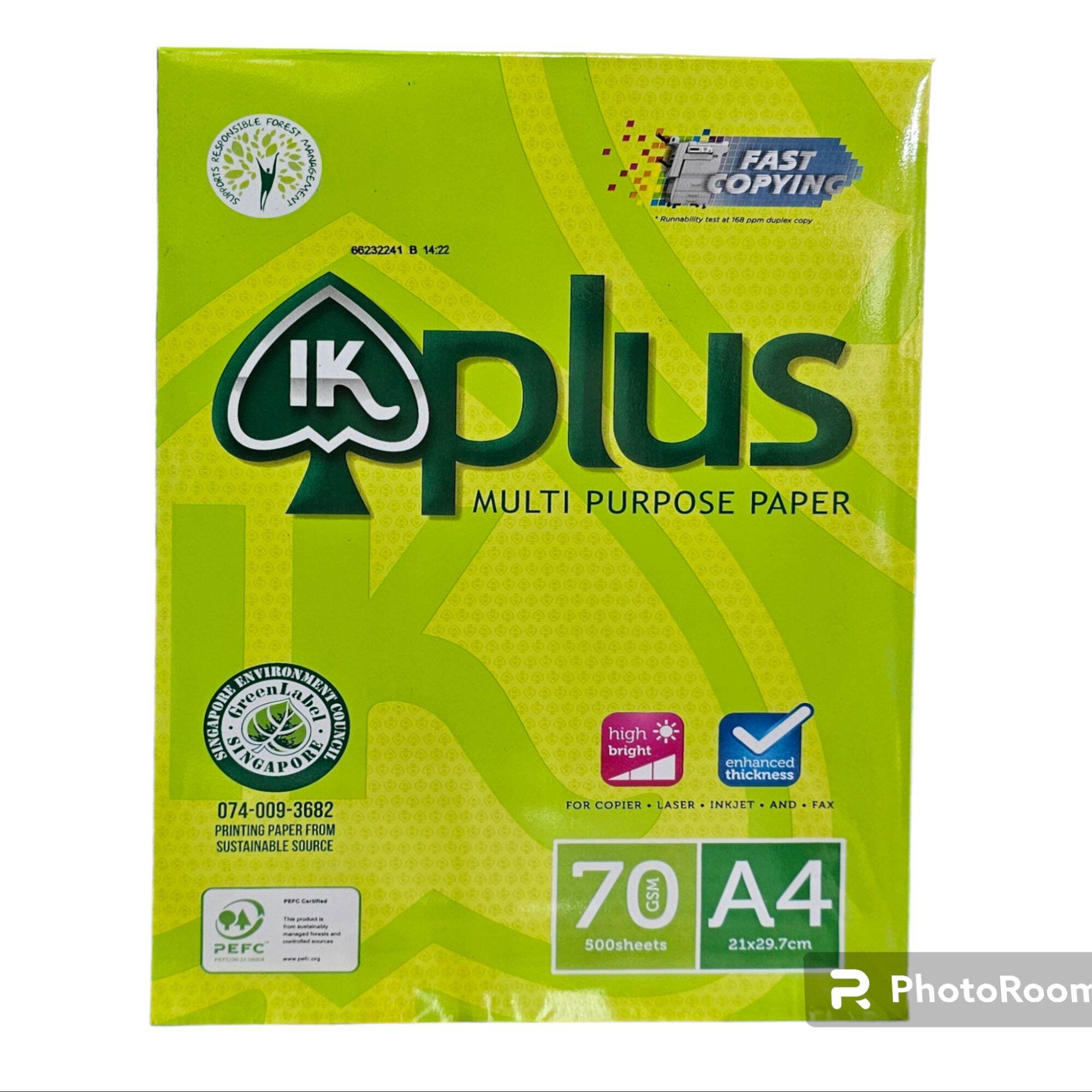 Giấy in A4 IK plus định lượng 70gsm (1 ram)