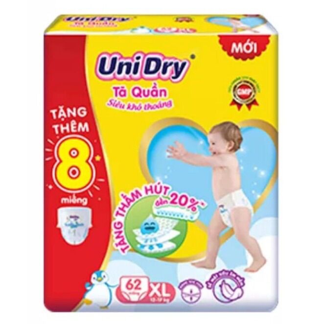 Tã quần unidry m74- xl60- xxl54 mẫu mới