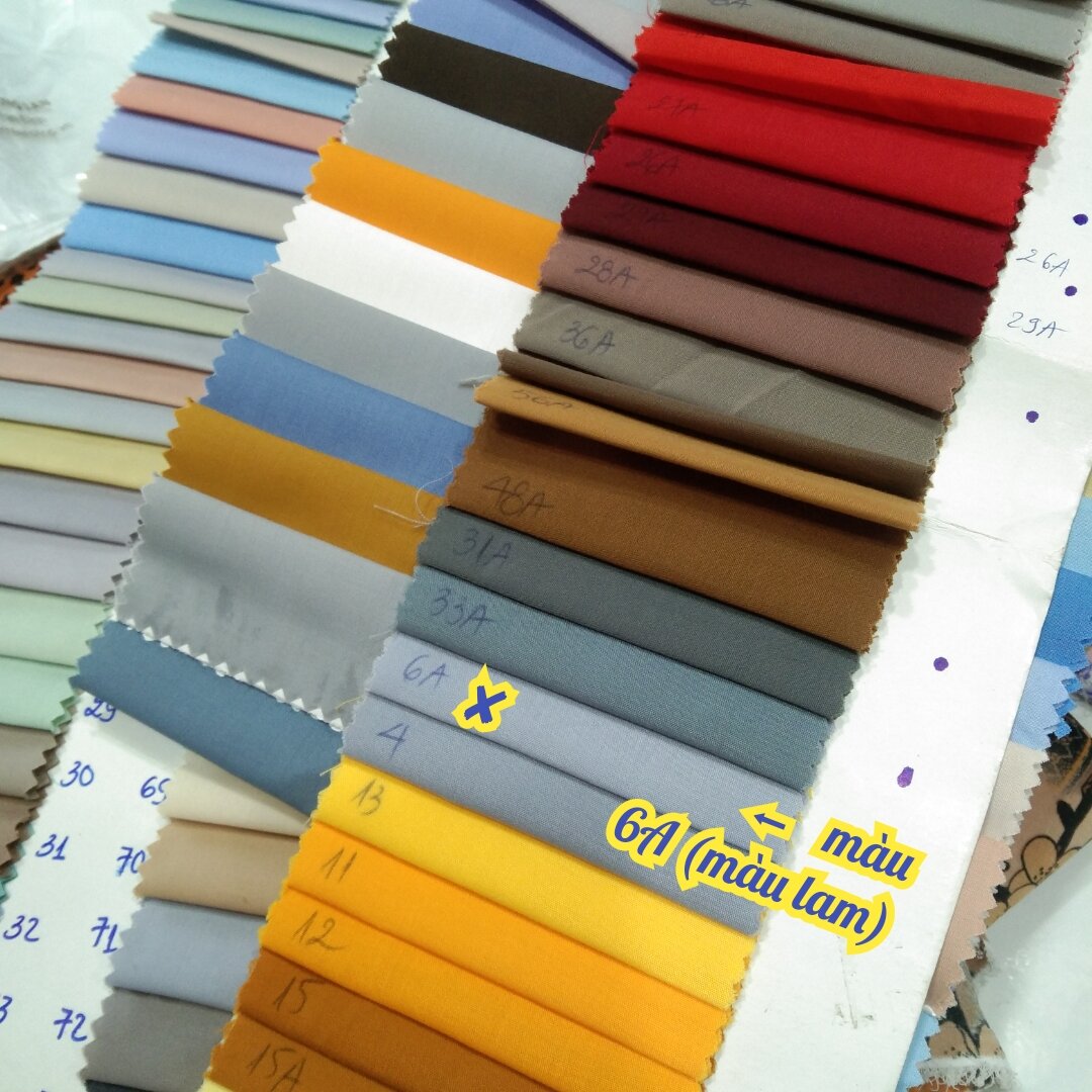 Vải Màu Lam Kate Silk Màu Lam Chùa [Mã Màu #6A]