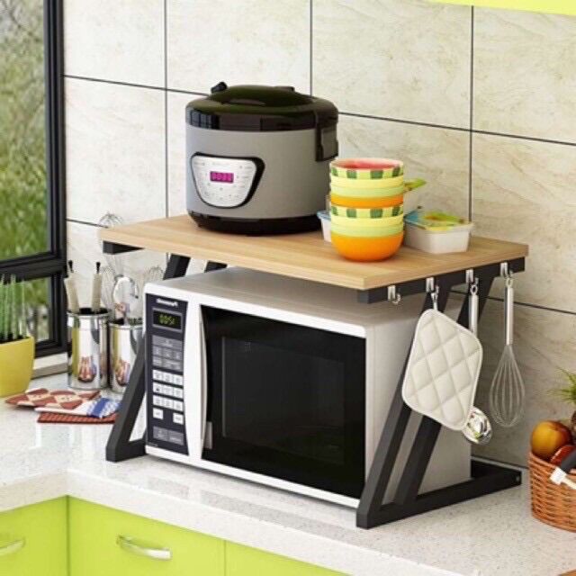 Kệ Lò Vi Sóng 2 Tầng Chân Chữ Z