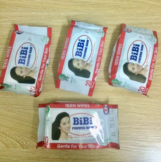 Combo 4 khăn giấy ướt BiBi ngăn mụn cám