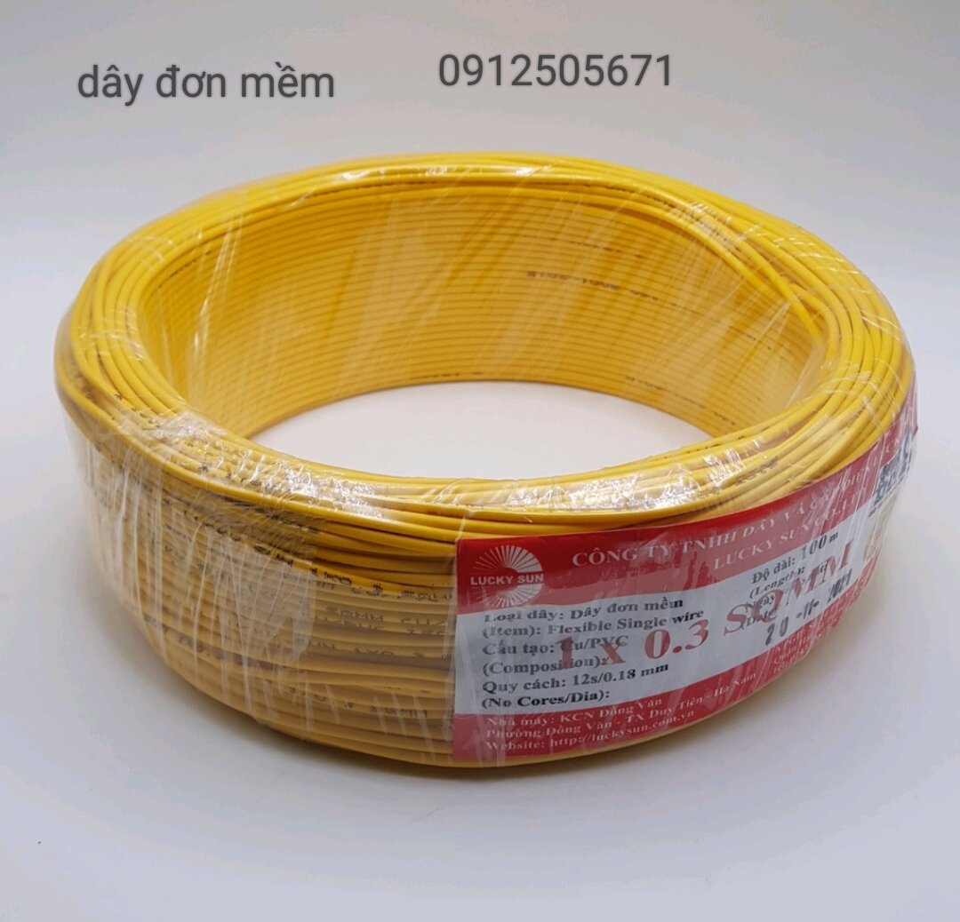 Dây đơn mềm 0.5_0.75_1.0_1.5_2.5_4.0_6.0mm2 lõi đồng nguyên chất