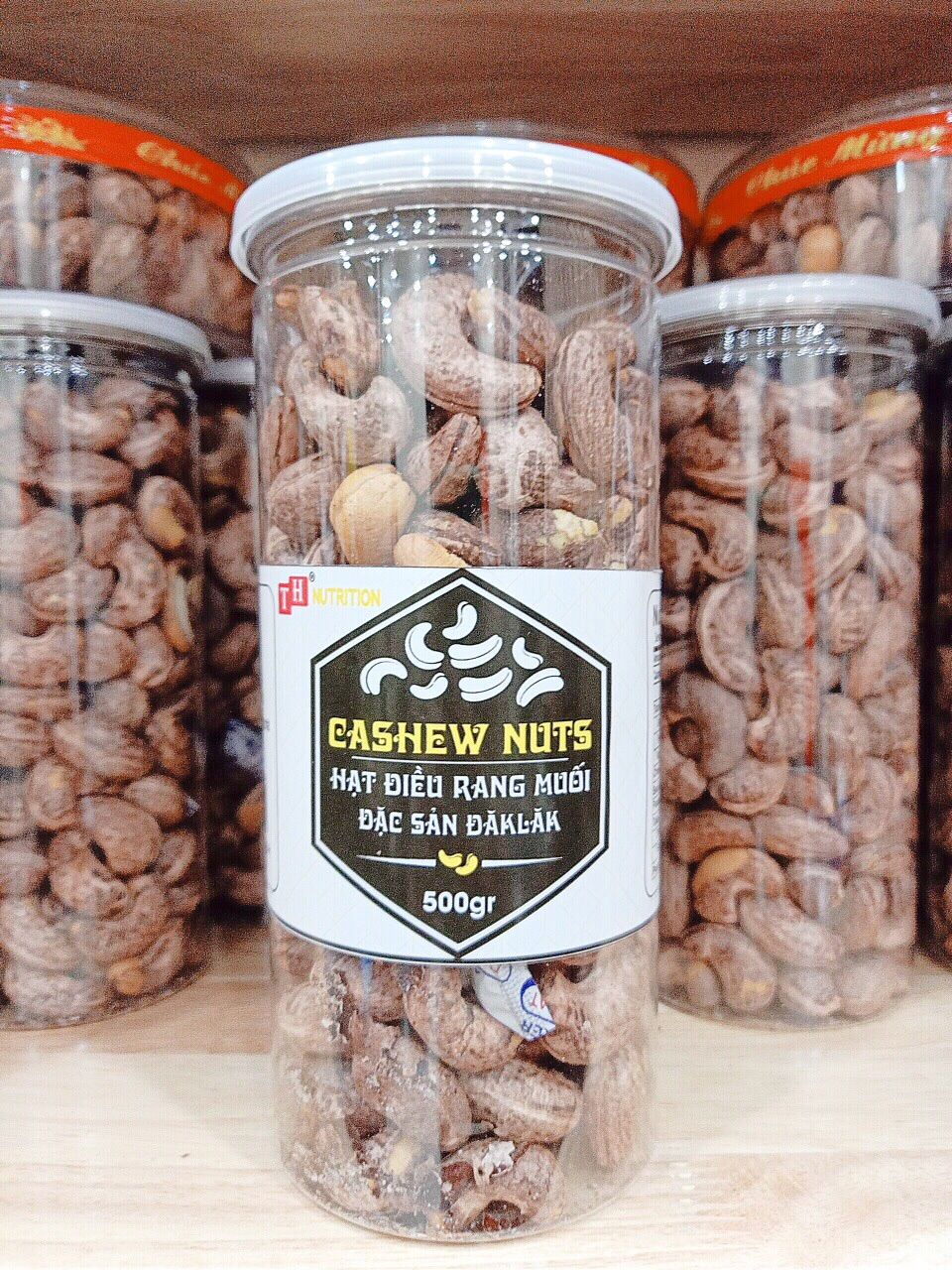 Hạt điều A cồ rang muối Dăklăk hộp 500gr
