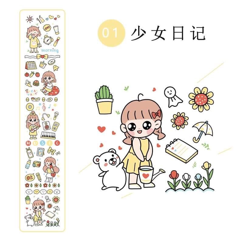 Miếng Dán Sticker Hình Cô Gái Cực Yêu