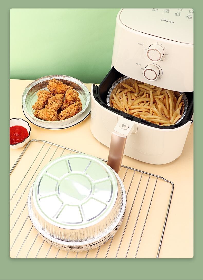 Set 10 Khay Giấy Bạc 18cm Đựng Thức Ăn