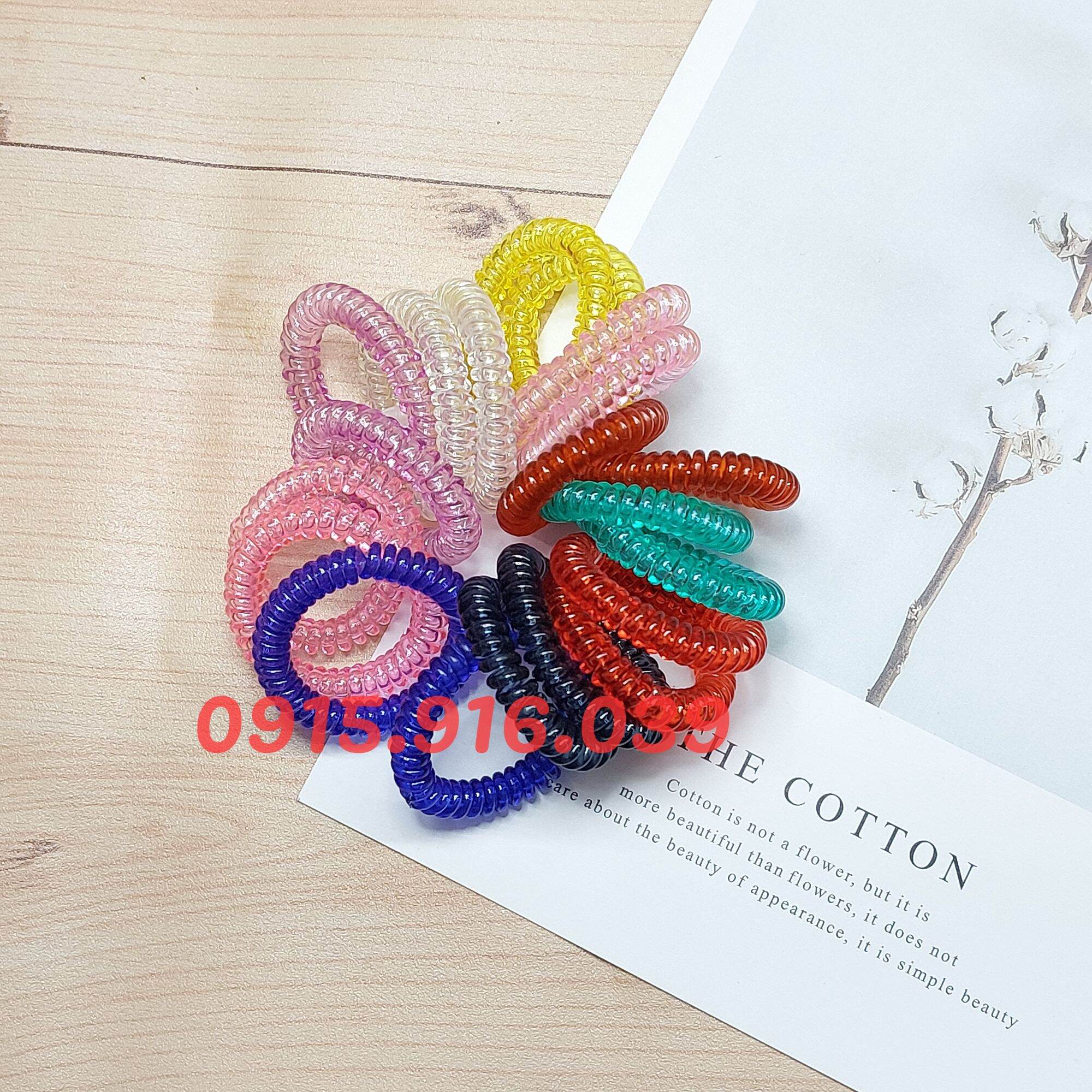 Combo 10 Cột Tóc Lò Xo Nhí, Buộc Tóc Lò Xo Size Nhỏ