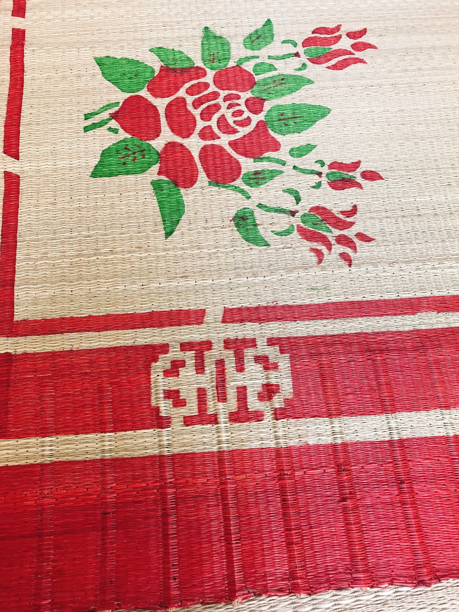 Chiếu Cói In Hoa 1m8x2m