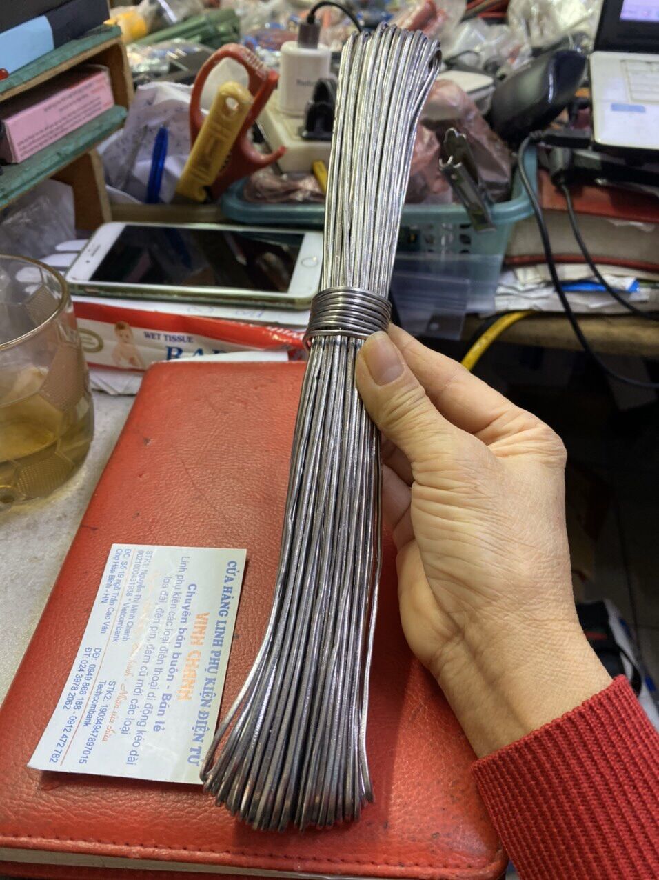 1kg thiếc hàn sợi 2mm có nhựa thông