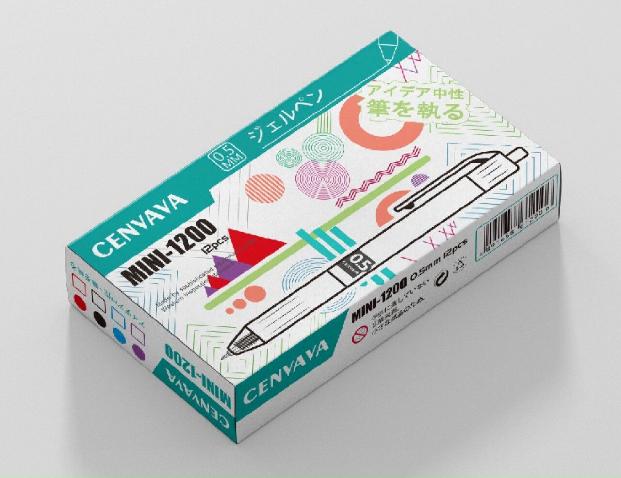 BÚT BI MỰC GEL CENVAVA MINI-1200, 0.5MM