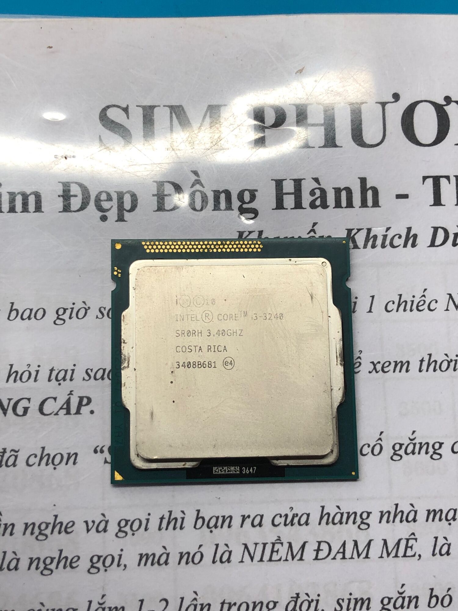 CPU Intel i3 3240 3.40GHz Socket 1155 (Dùng Ok) - MixASale