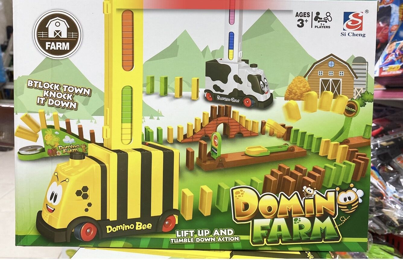 Đồ chơi đoàn tàu nhả Domino tự động