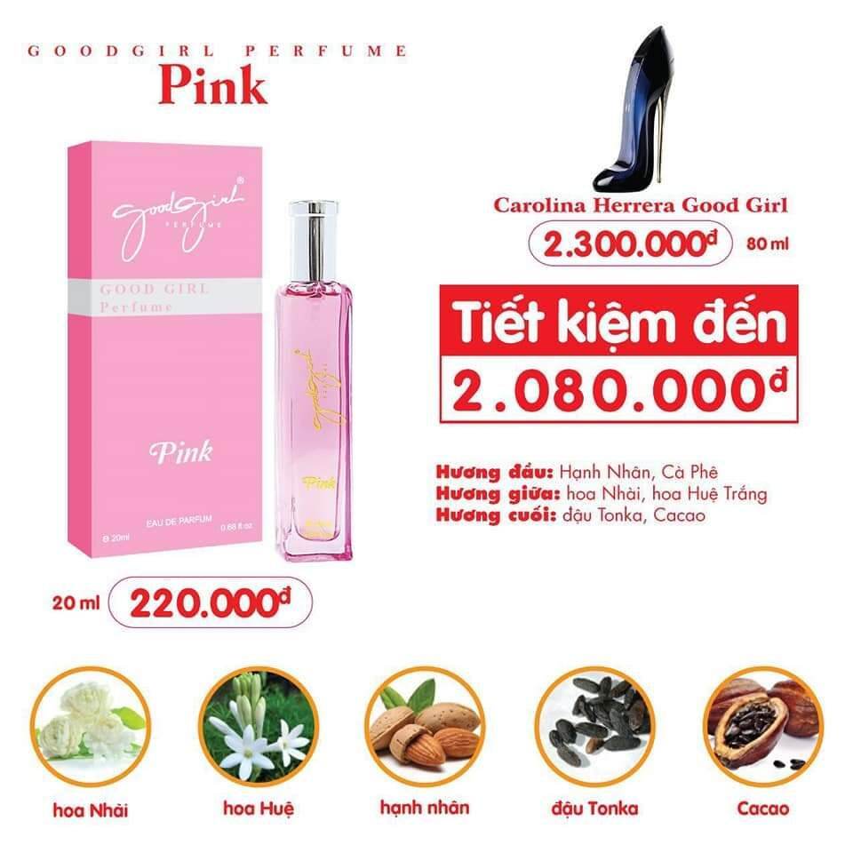 [Hcm]Nước Hoa Nữ Goodgirl Pink 20