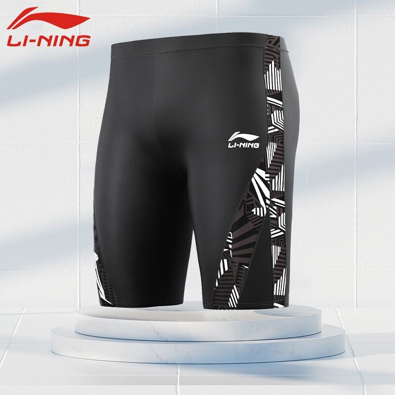 Quần bơi li-ning quần bơi nam dài đến gối mẫu nam chuyên nghiệp 5 tấc cho nam quần bơi 5 tấc cho người lớn mẫu mới 2024 chống xấu hổ