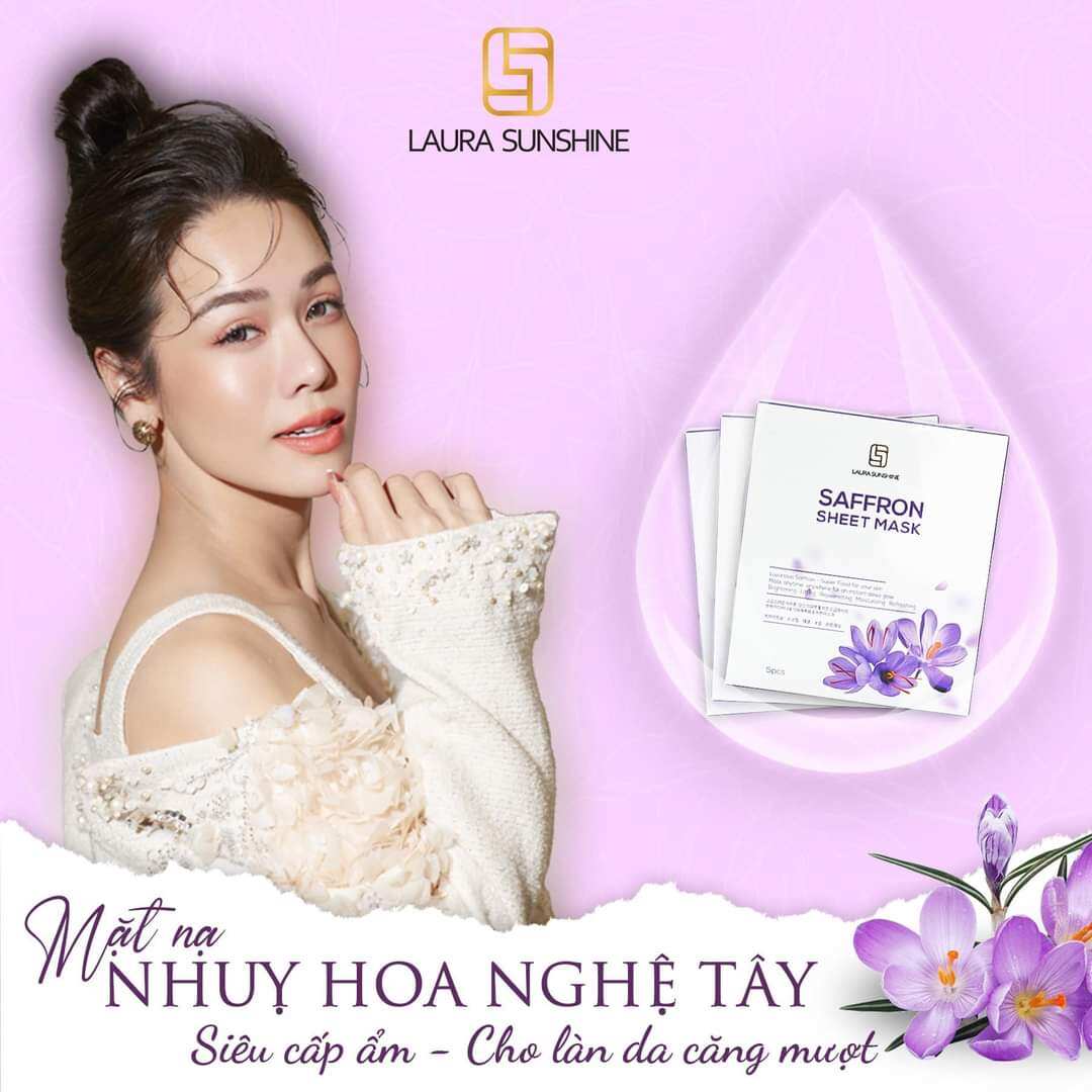 SAFFRON SHEET MASK - Mặt nạ nhụy hoa nghệ tây Nhật Kim Anh - LAURA SUNSHINE