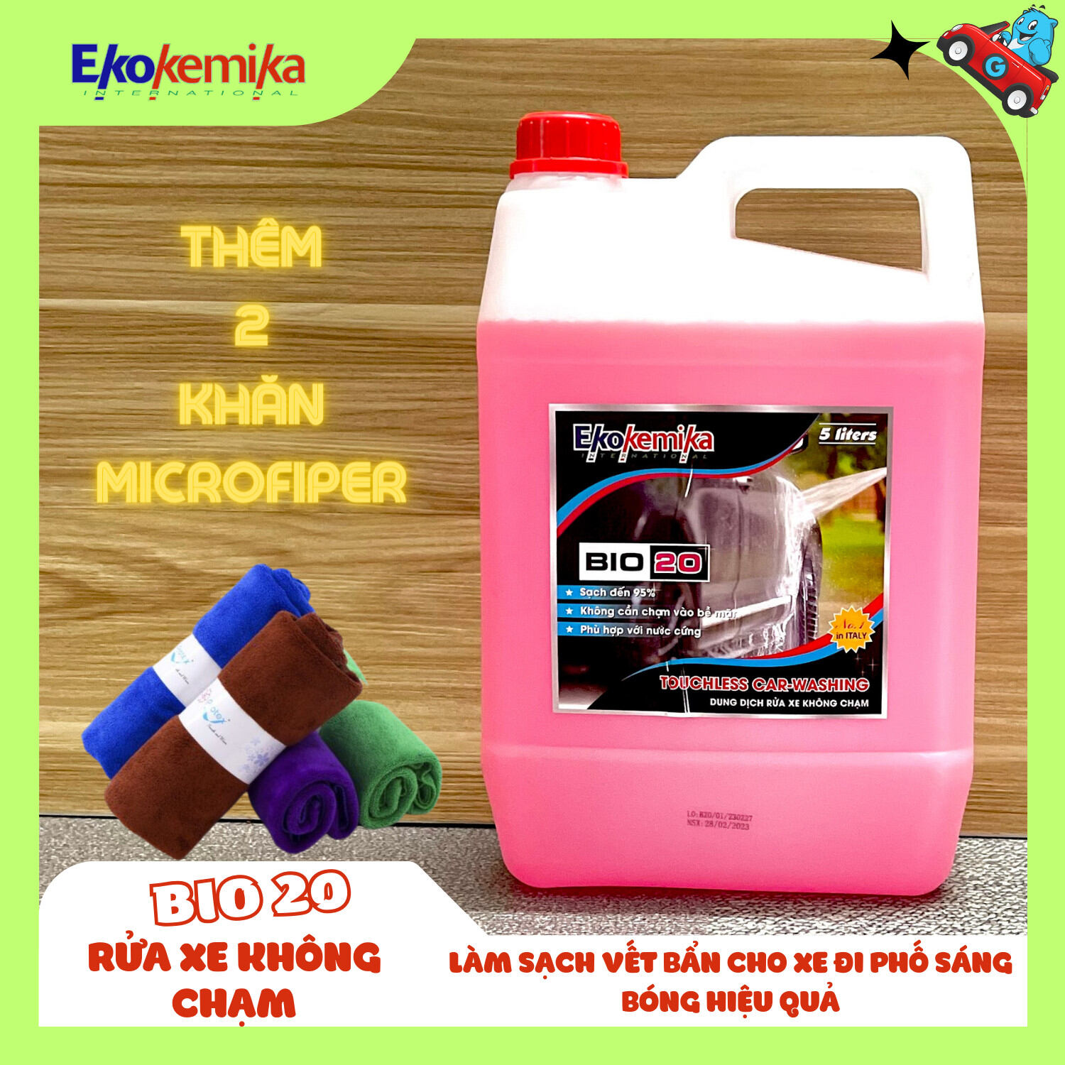 Dung dịch rửa xe không chạm bio ekokemika 20 - 5l