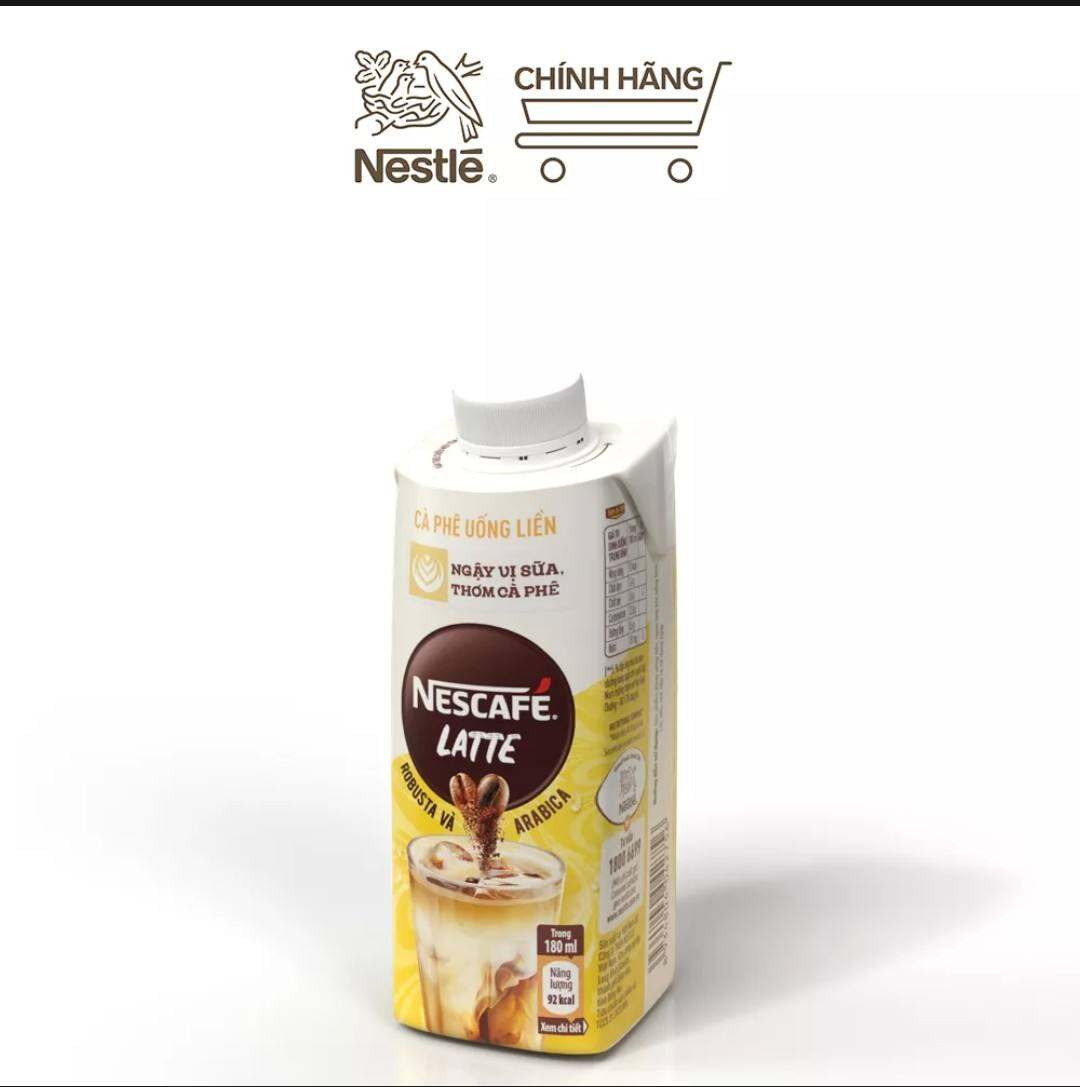 Hộp Cà Phê Uống Liền Nescafe Latte - Hộp 180ml