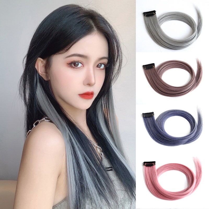 Tóc giả kẹp Highlight nhiều màu cá tính cho nữ