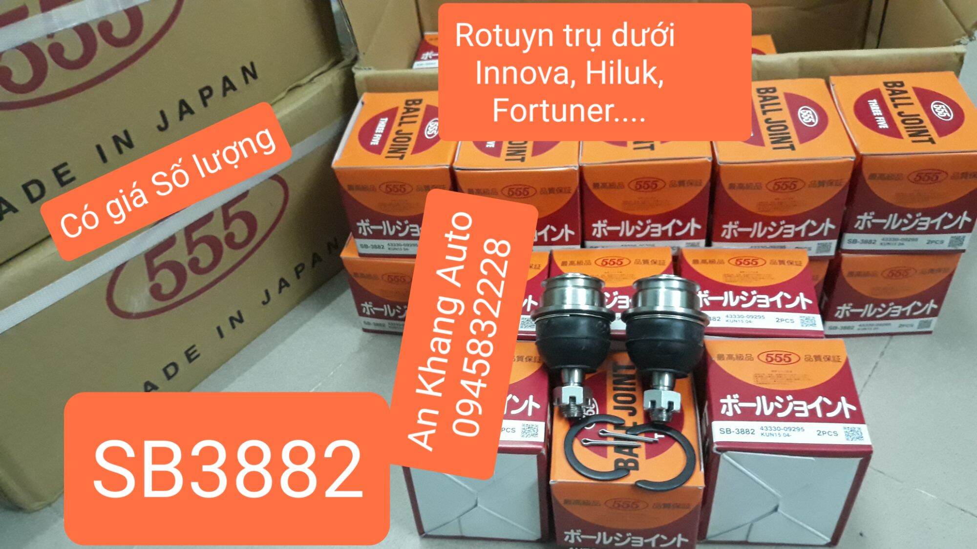 2 Cái Rotuyn trụ đứng dưới Innova, Fortuner, Hiluk 555 SB3882