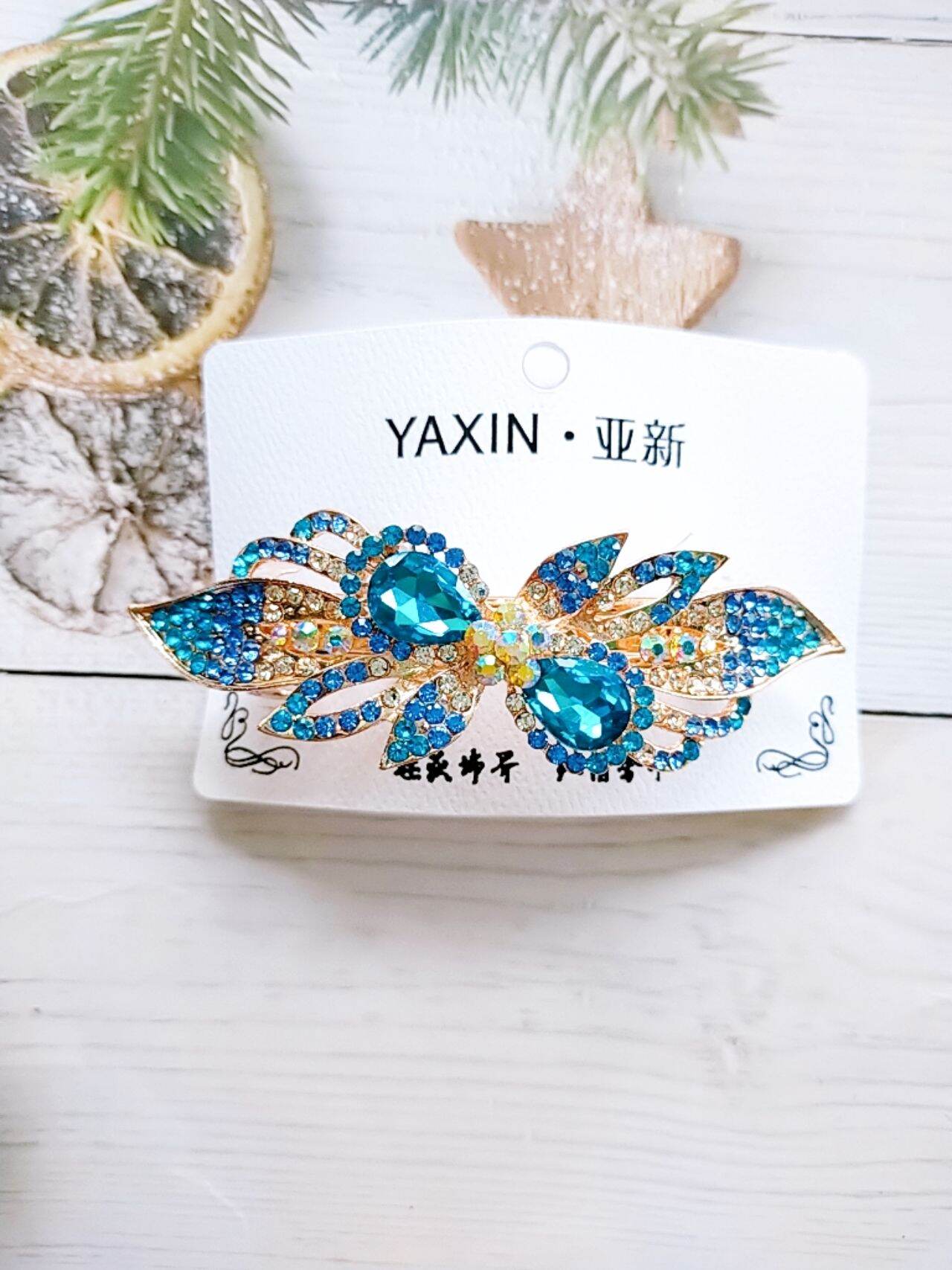 Kẹp tóc trung niên - Kẹp tóc phía sau đính đá lấp lánh M002(kẹp 8 phân)