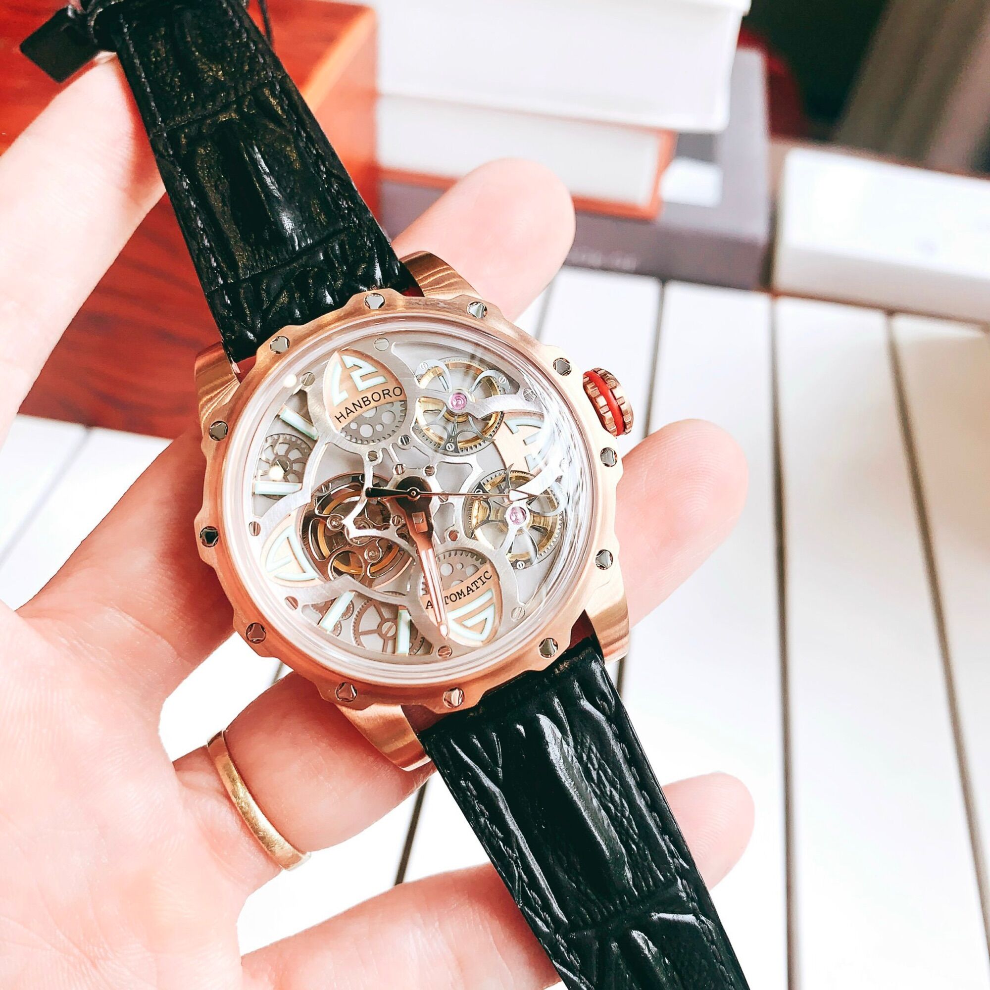 Đồng Hồ Nam Hanboro Auto Size 44