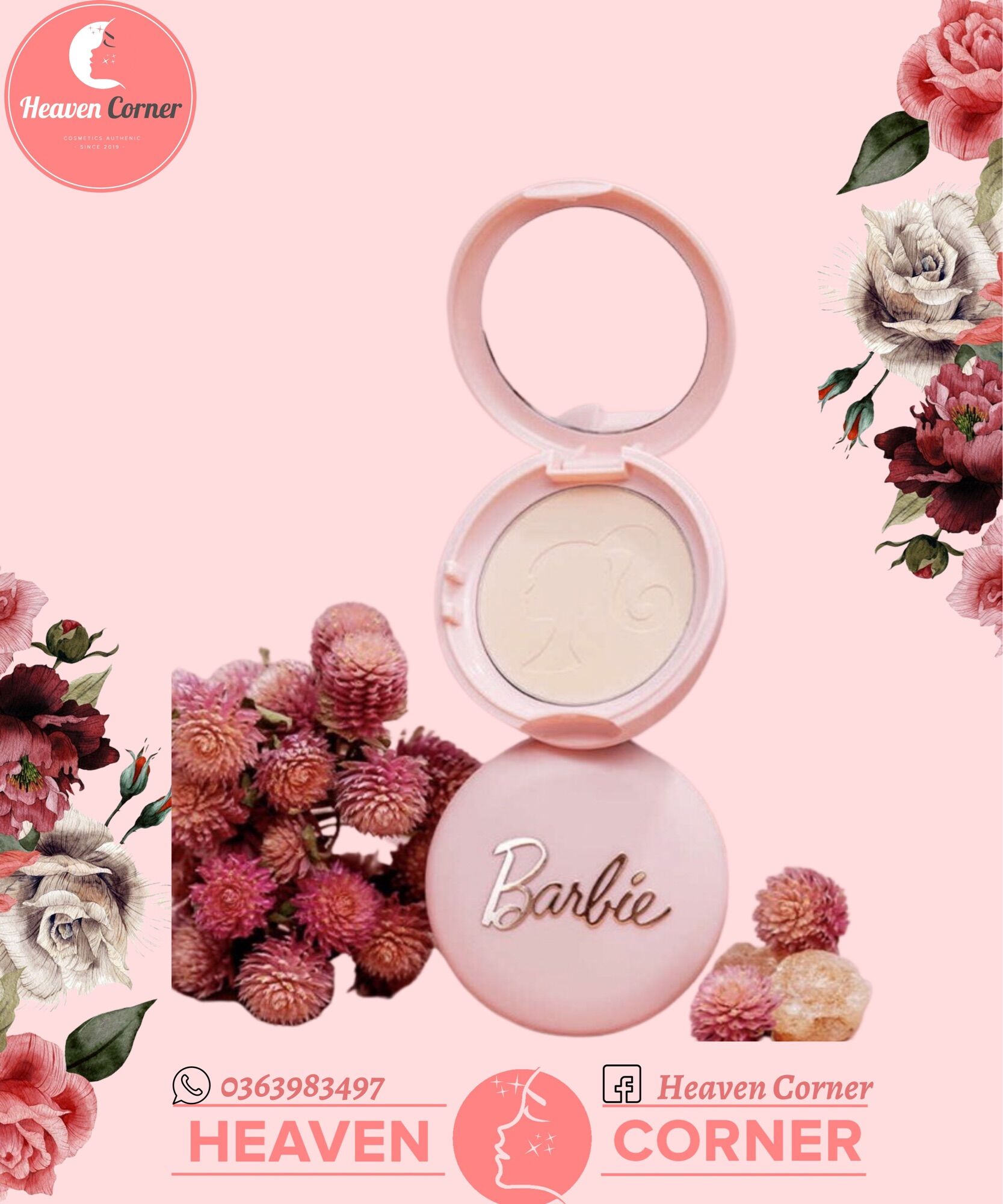 Phấn nén Eglips Blur Powder Pact x Barbie Limited Edition