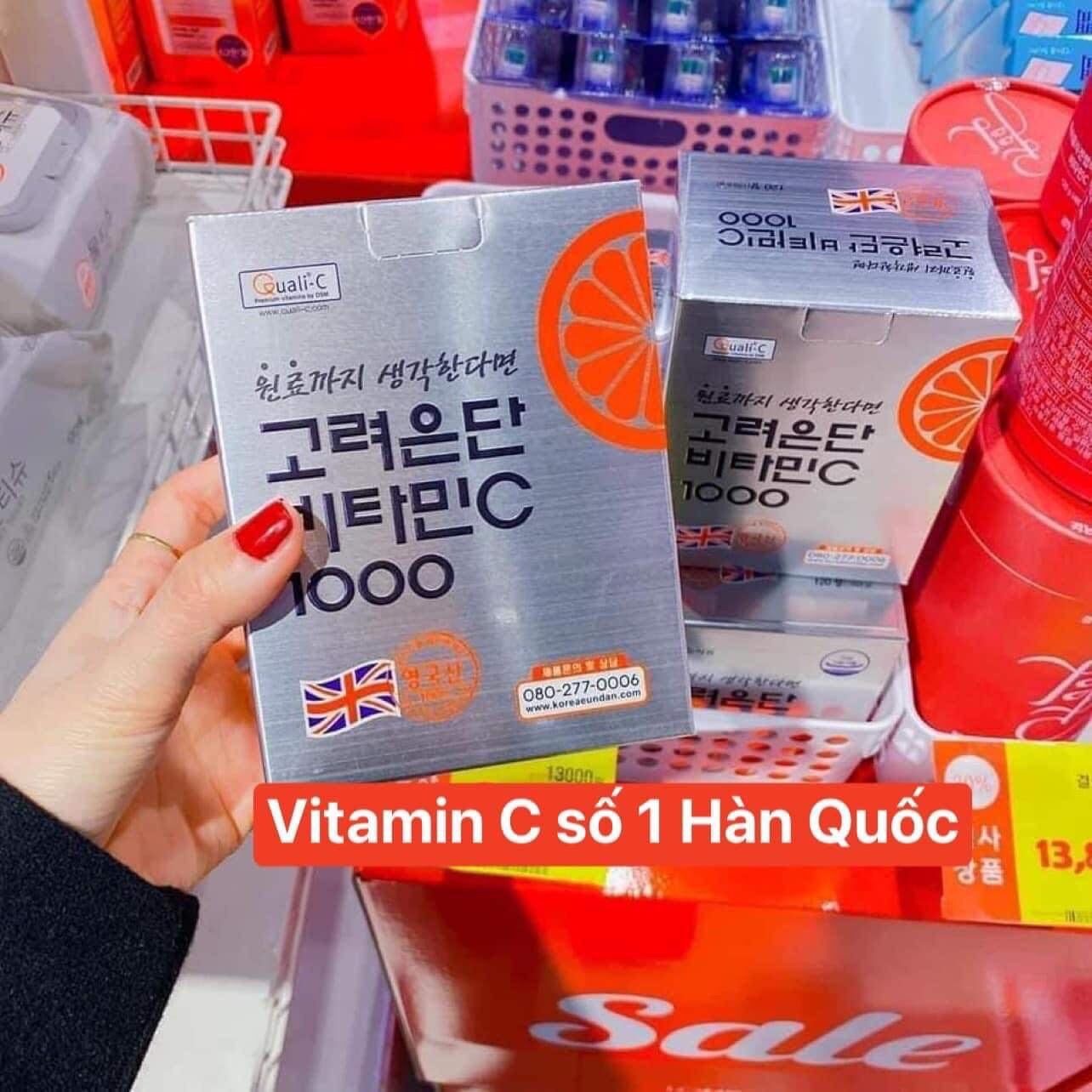 Hộp dưỡng Vitamin C 1000mg KOREA EUNDAN 120 viên fullbox có hộp y hình