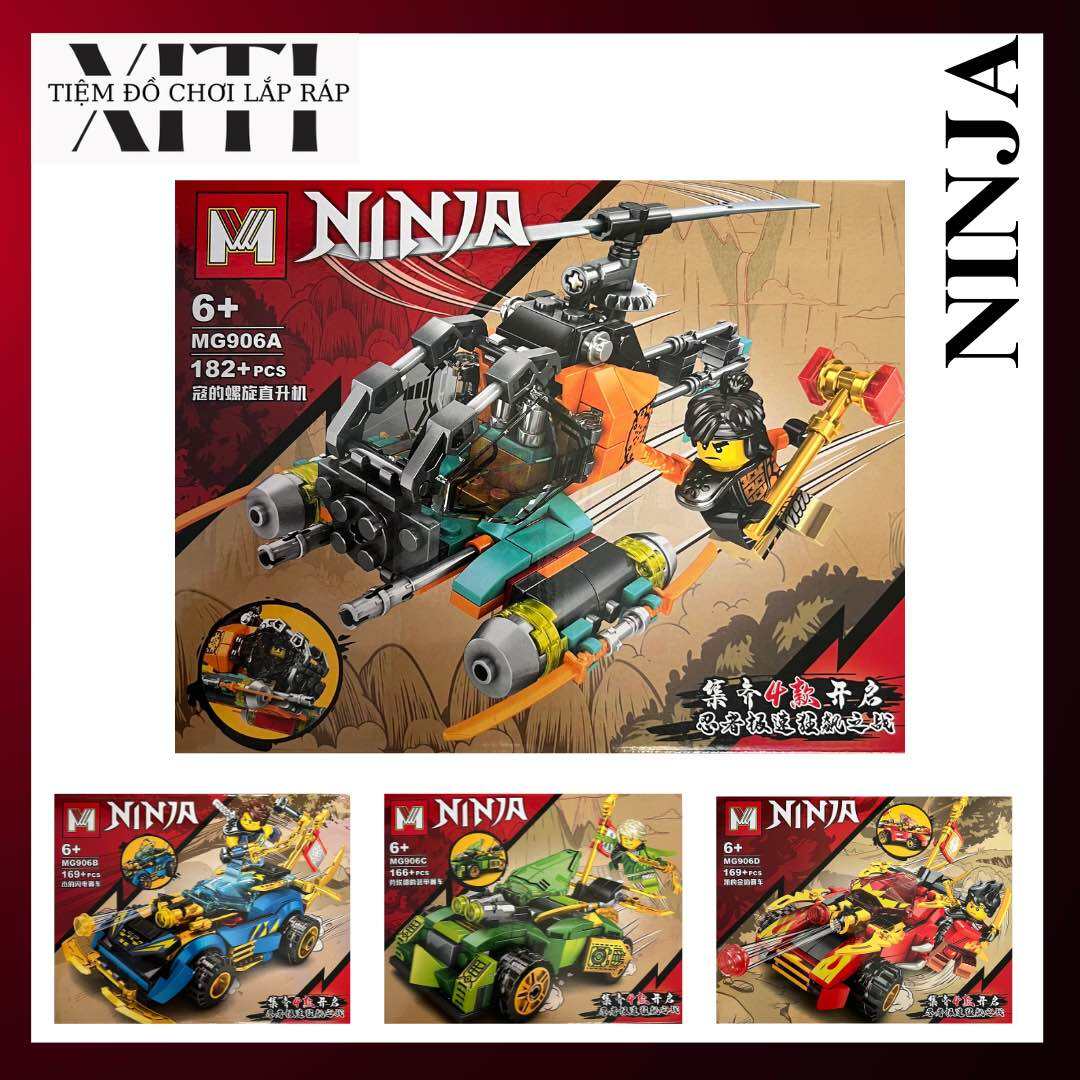 Mô hình lắp ráp lego Ninja, bộ đồ chơi lắp ráp lego Ninja, siêu xe Ninja